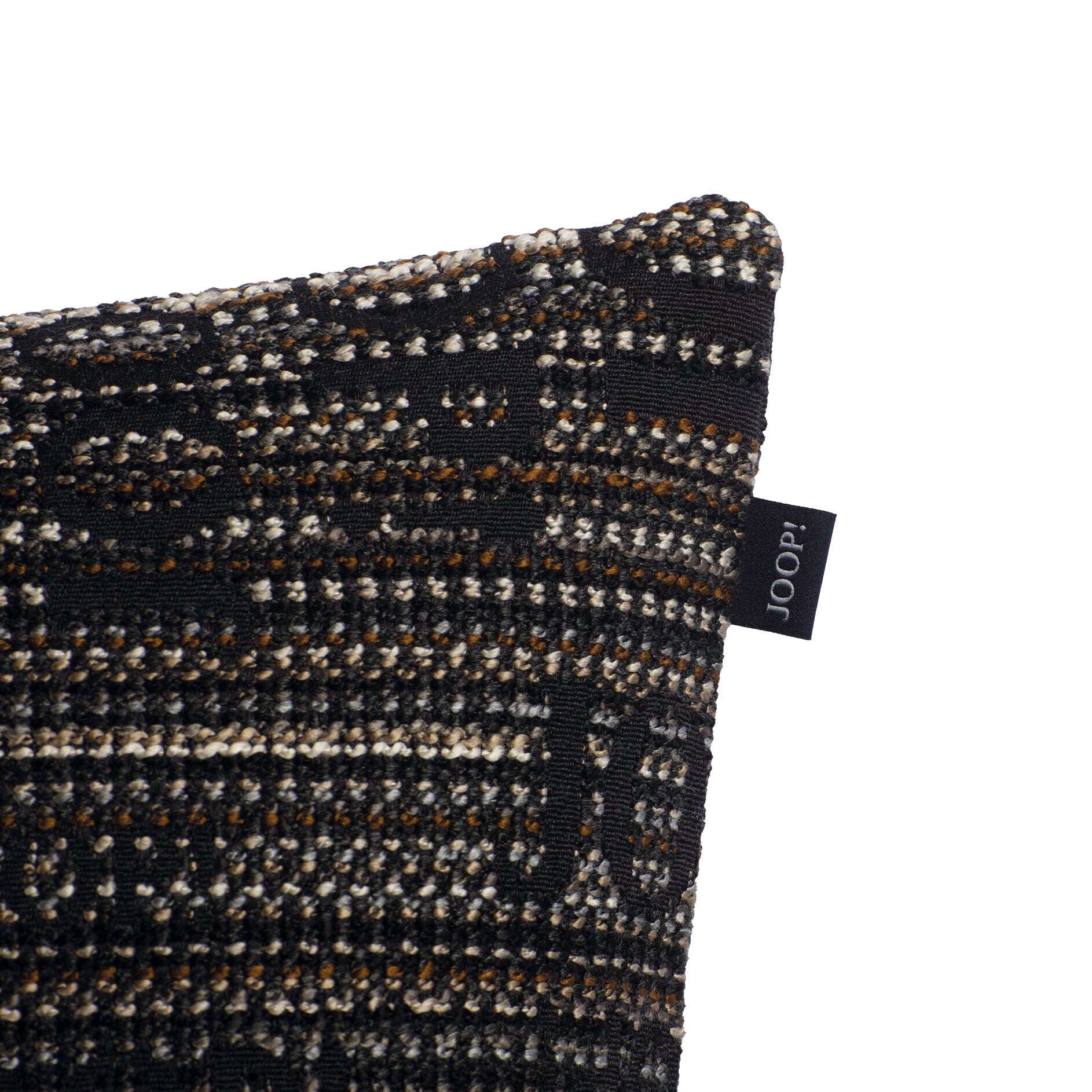 JOOP! FABRICS COLLECTION LOGO STATEMENT Polsterkissen mit Vließfüllung 50x50 cm, Kiesel