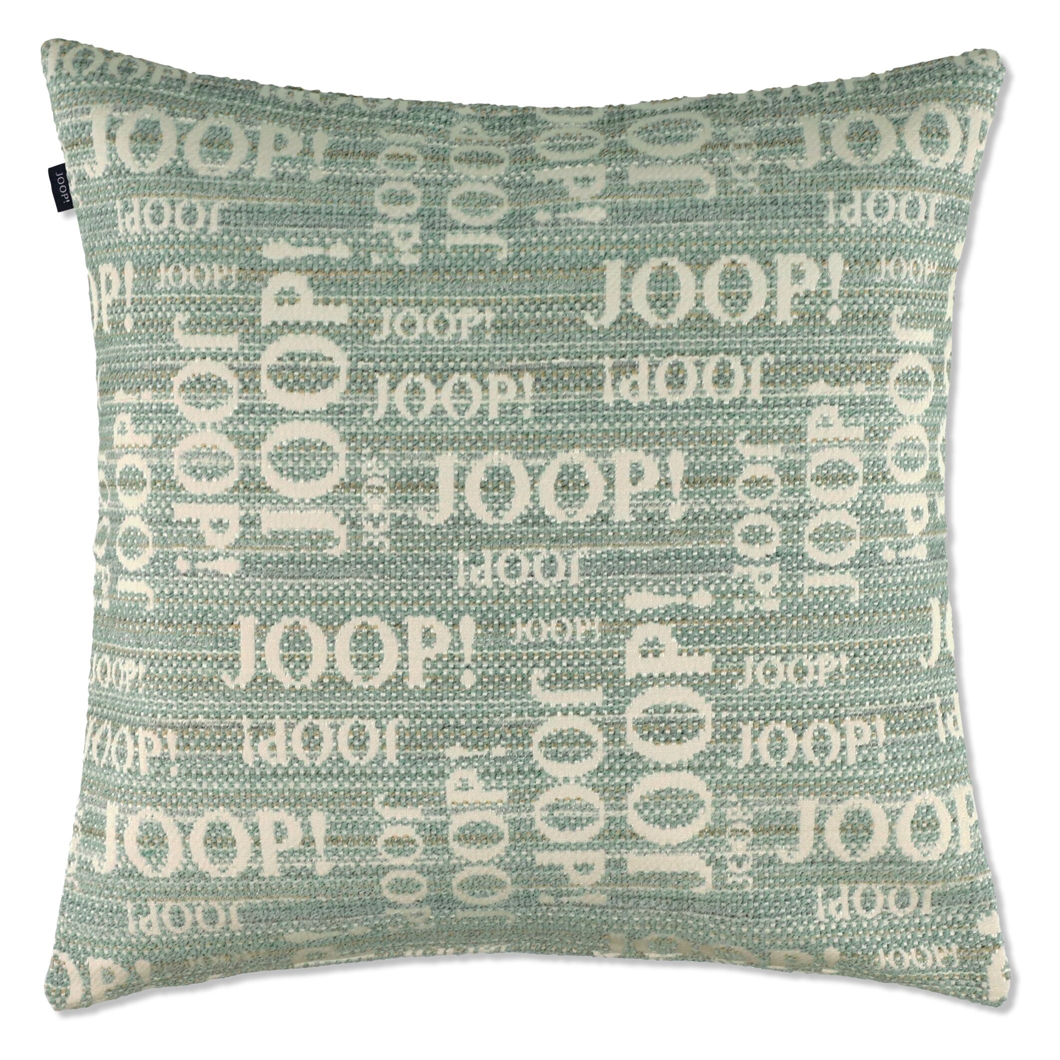 JOOP! FABRICS COLLECTION LOGO STATEMENT Polsterkissen mit Vließfüllung 50x50 cm, Ocean