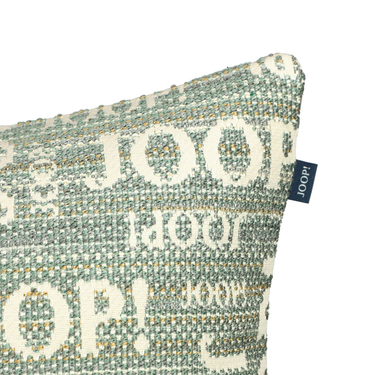 JOOP! FABRICS COLLECTION LOGO STATEMENT Polsterkissen mit Vliesfüllung 50x50 cm, Ocean