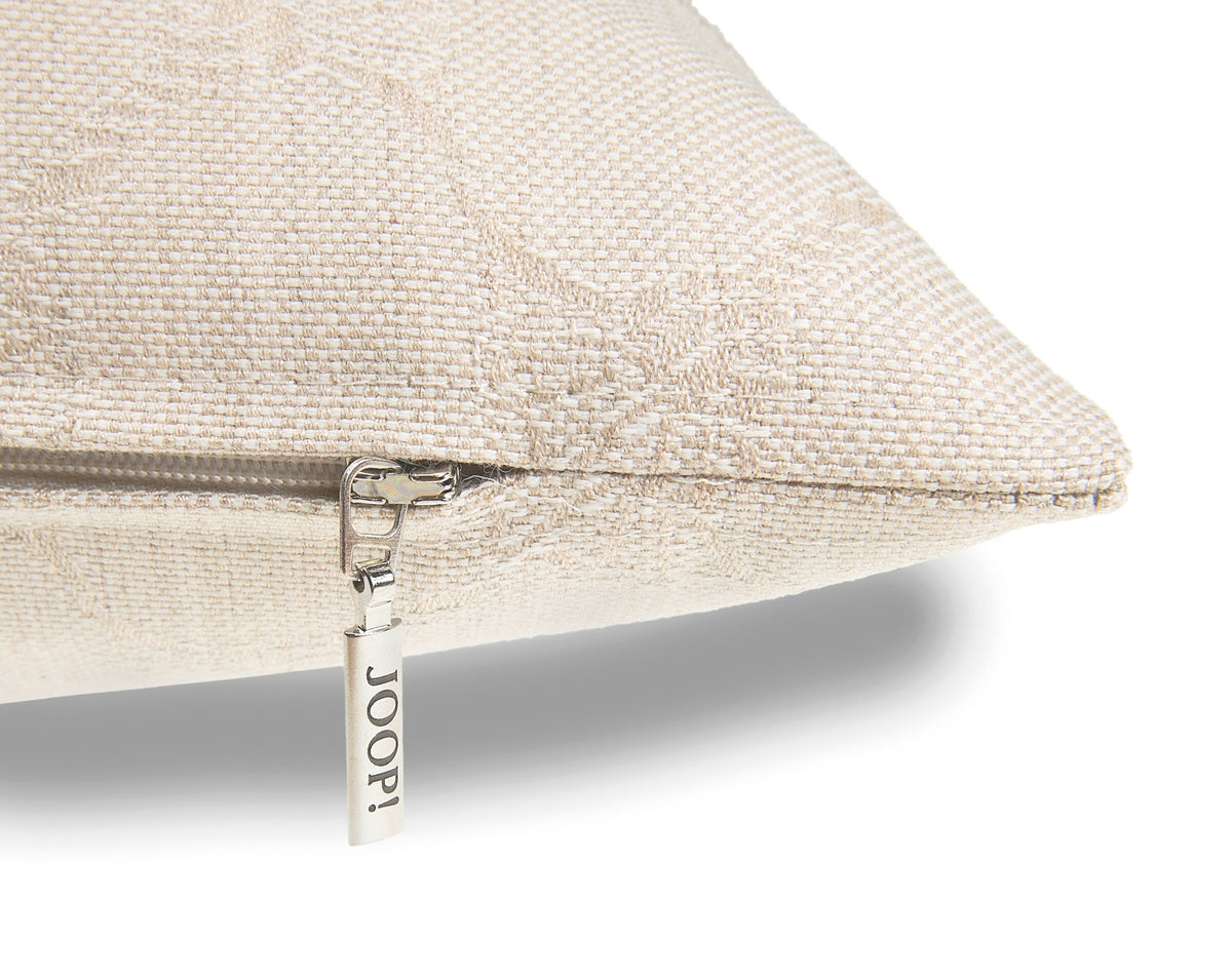 JOOP! FABRICS OUTDOOR MODEST CORNFLOWER Polsterkissen mit Vliesfüllung 50x50 cm, Natur