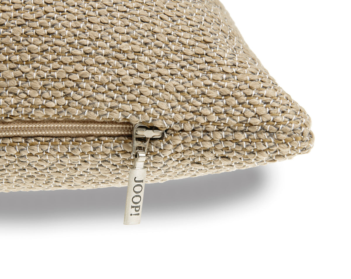 JOOP! FABRICS OUTDOOR NATURAL Polsterkissen mit Vliesfüllung 40x40 cm, Sand