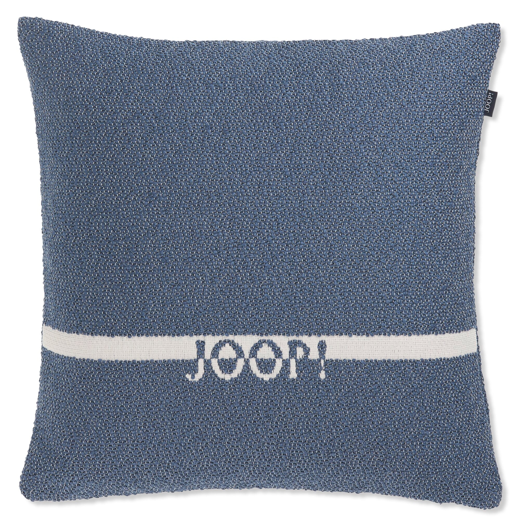 JOOP! FABRICS OUTDOOR NATURAL Polsterkissen mit Vließfüllung 40x40 cm, Navy