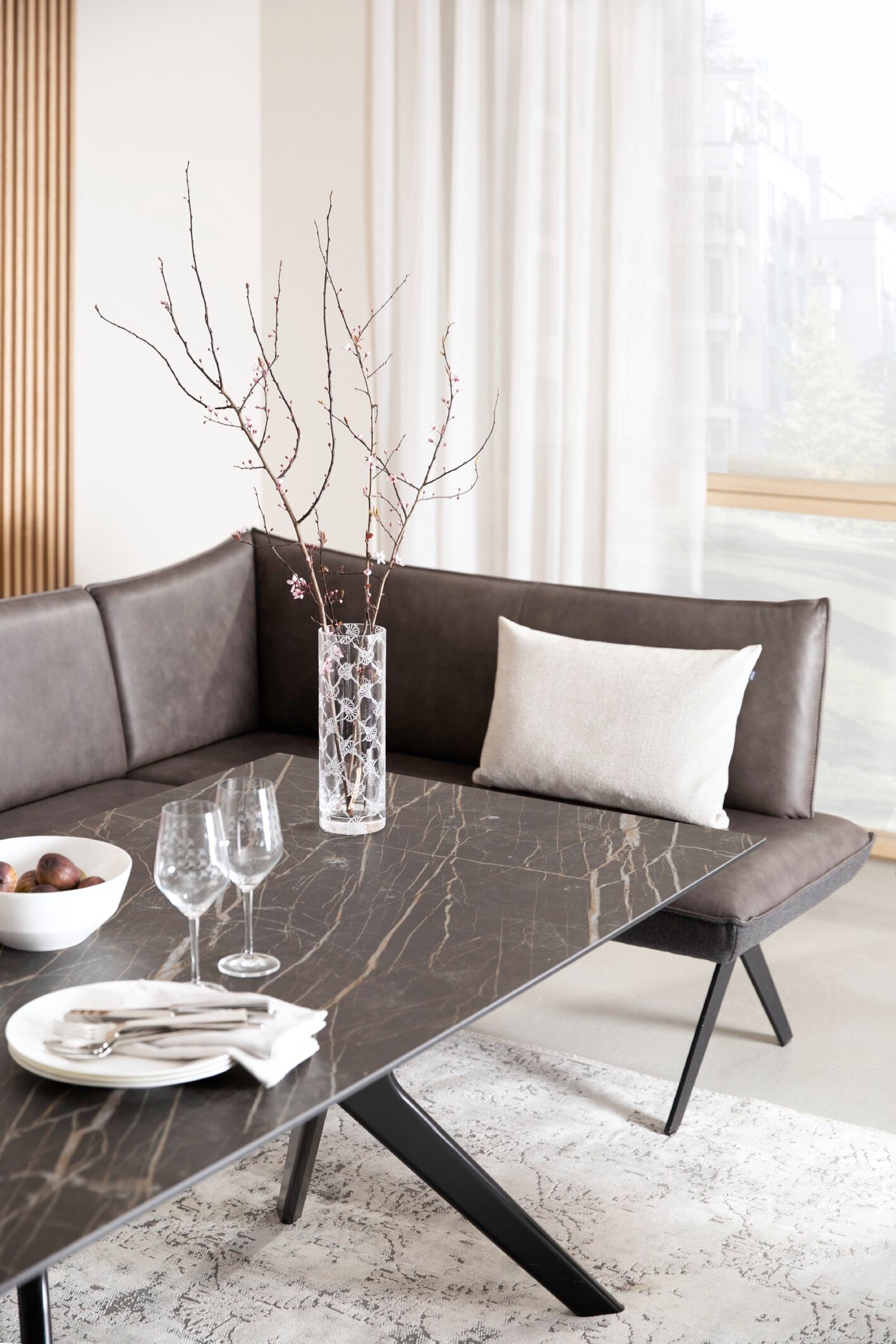 JOOP! FABRICS COLLECTION NOBEL Polsterkissen mit Vließfüllung 40x60 cm, Natur