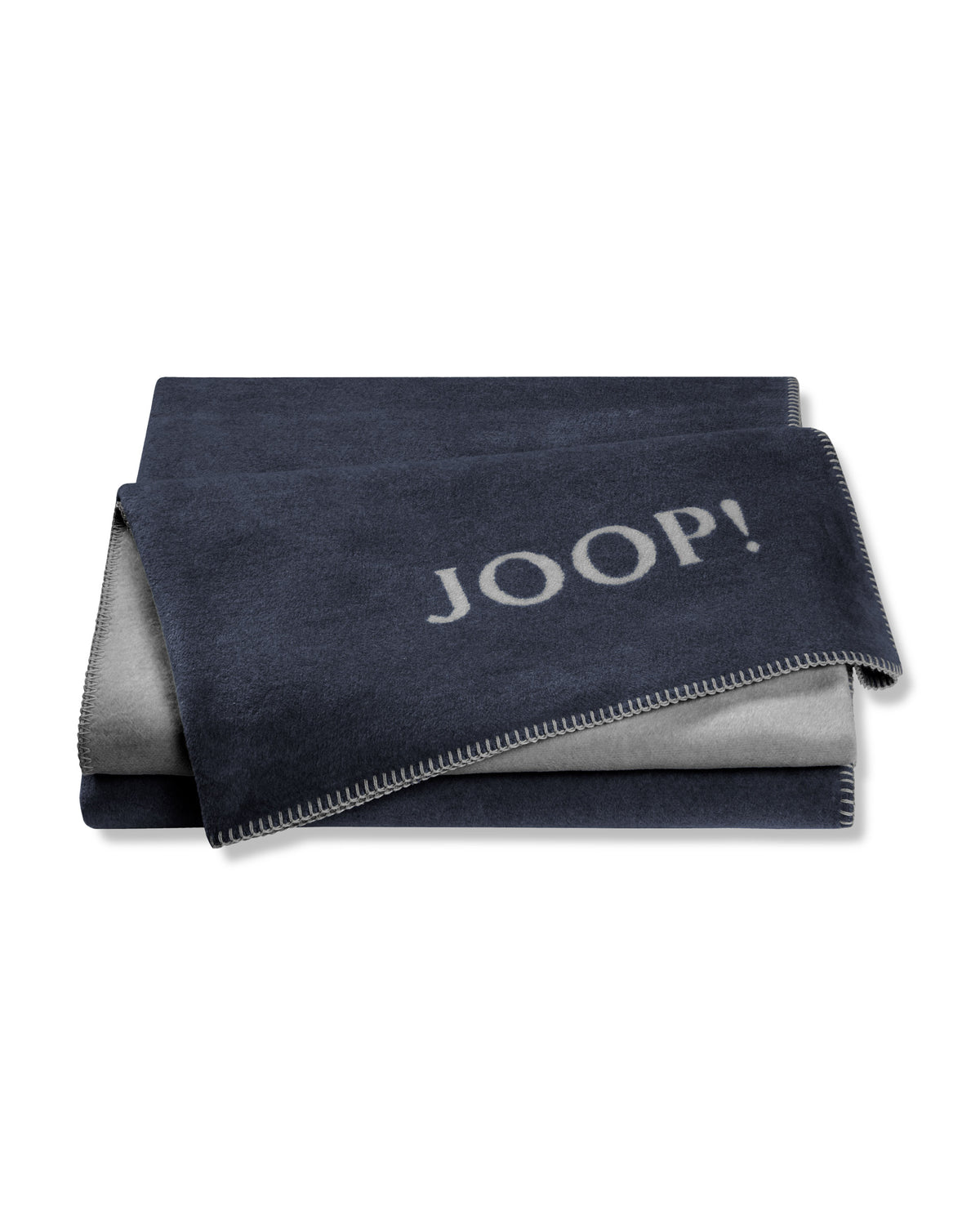 JOOP! FABRICS COLLECTION Wohndecke UNI-DOUBLEFACE, 150x200 cm, Marine-Graphit