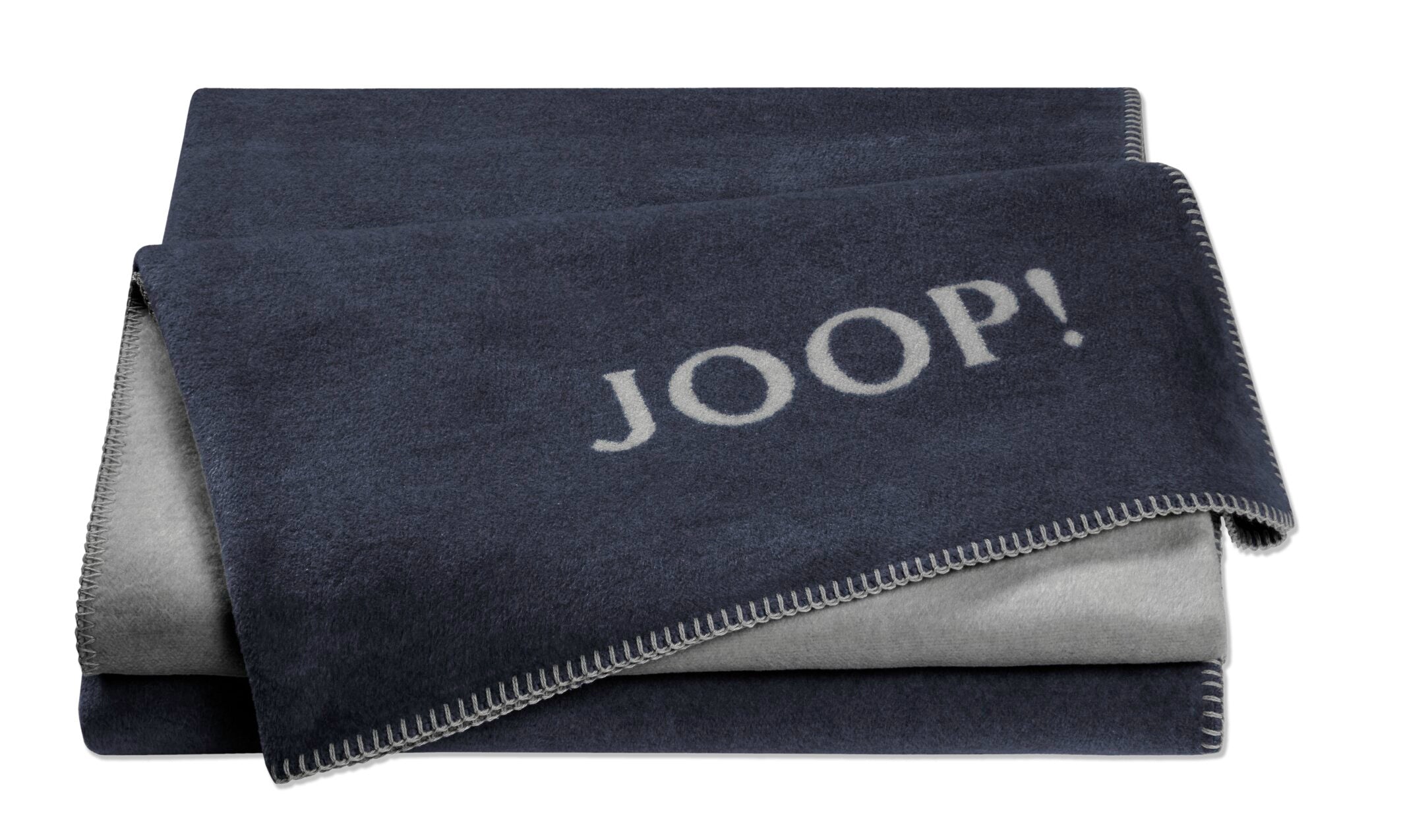 JOOP! FABRICS COLLECTION Wohndecke UNI-DOUBLEFACE, 150x200 cm, Marine-Graphit