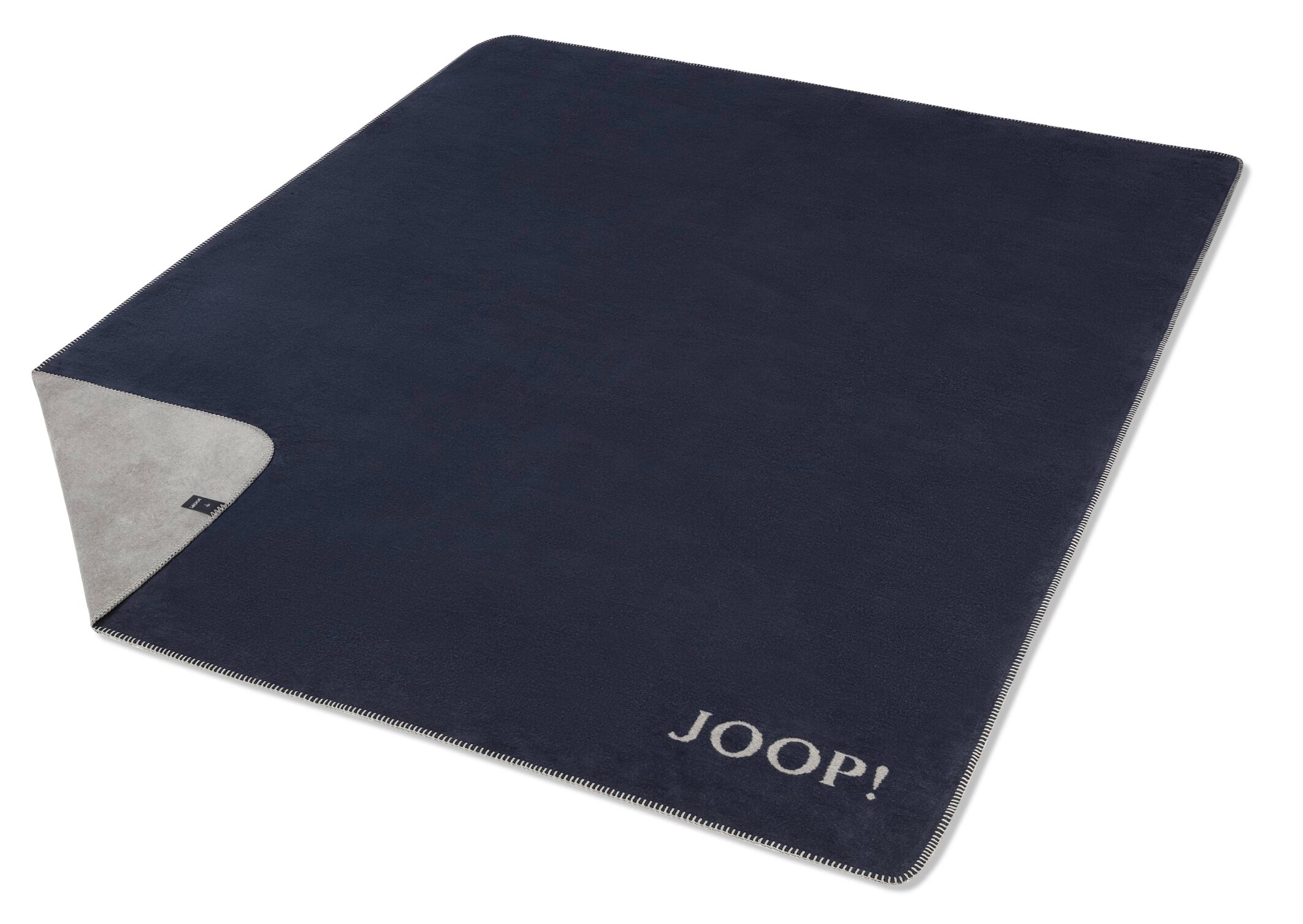 JOOP! FABRICS COLLECTION Wohndecke UNI-DOUBLEFACE, 150x200 cm, Marine-Graphit