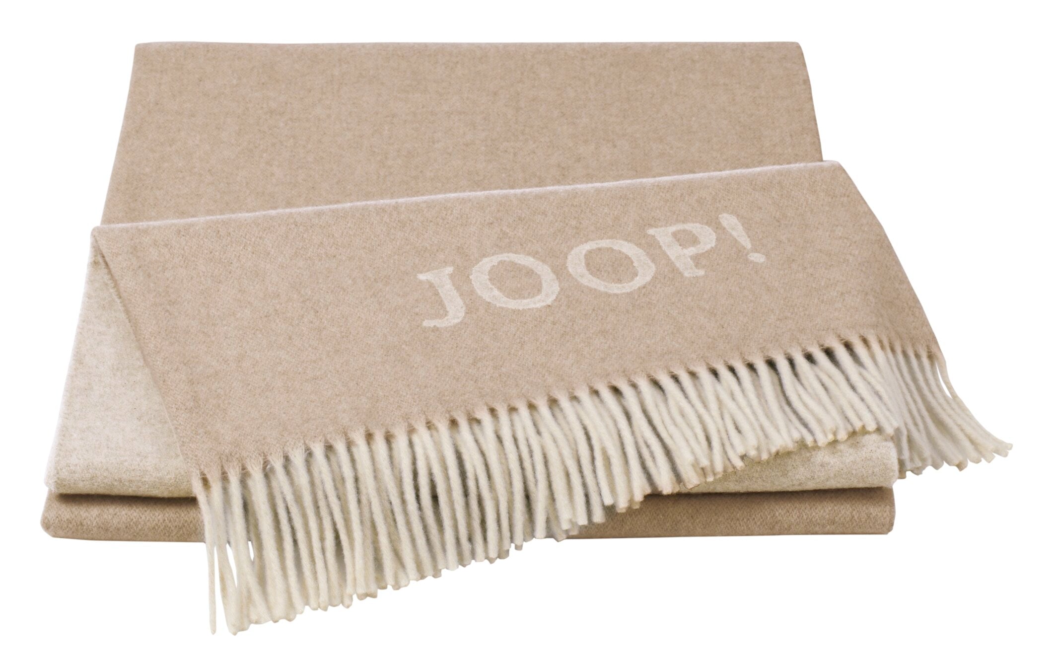 JOOP! FINE-DOUBLEFACE Plaid 130x180 cm, Creme-Natur