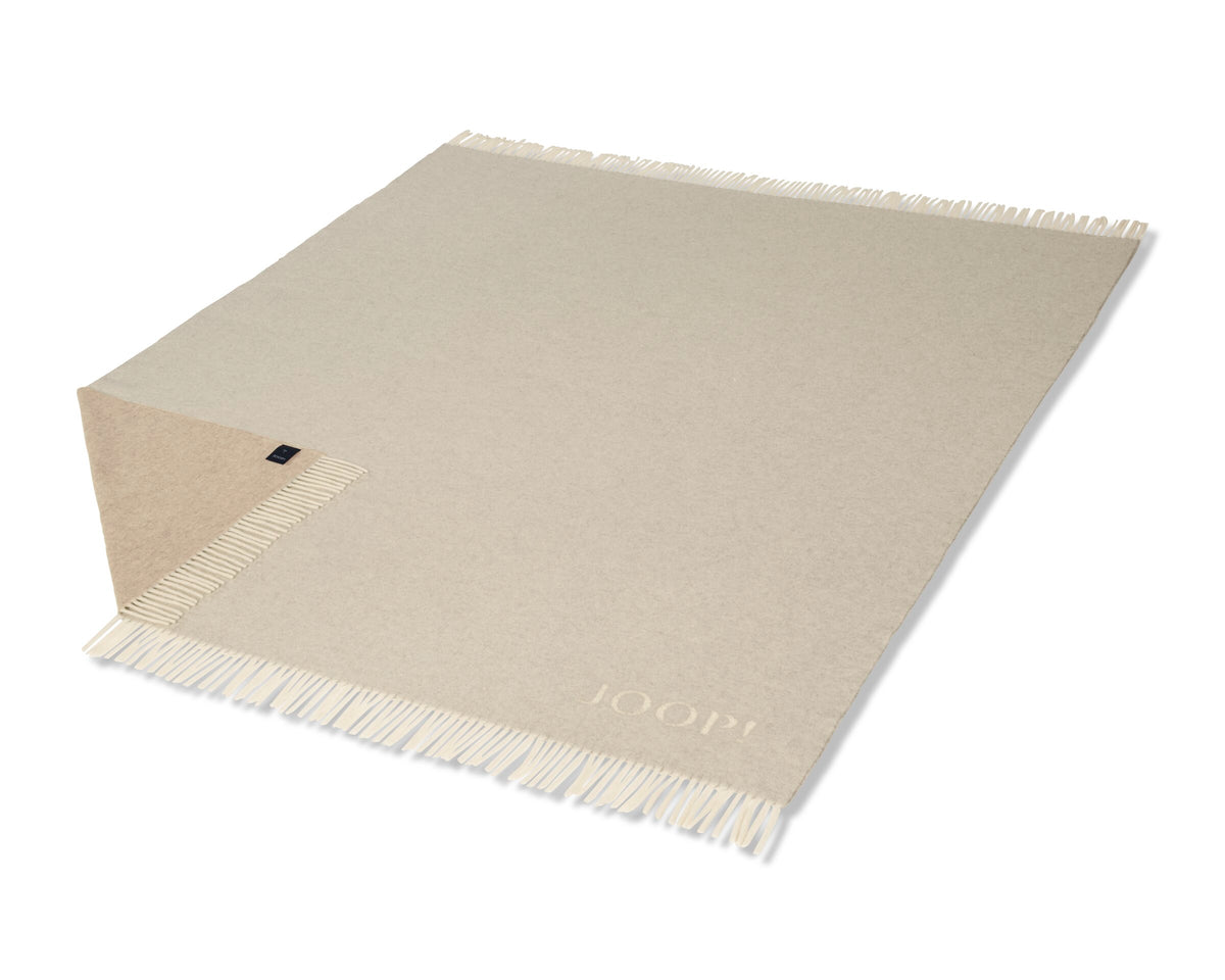 JOOP! FINE-DOUBLEFACE Plaid 130x180 cm, Creme-Natur