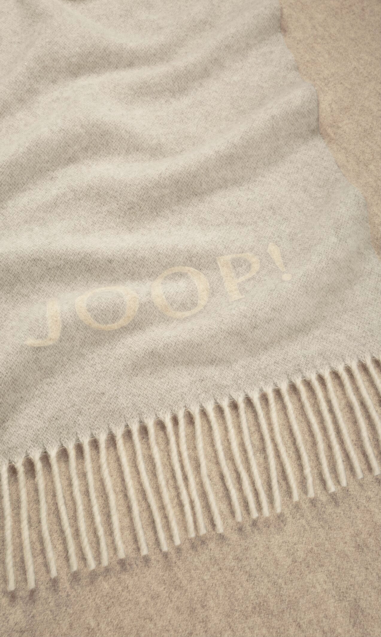 JOOP! FINE-DOUBLEFACE Plaid 130x180 cm, Creme-Natur