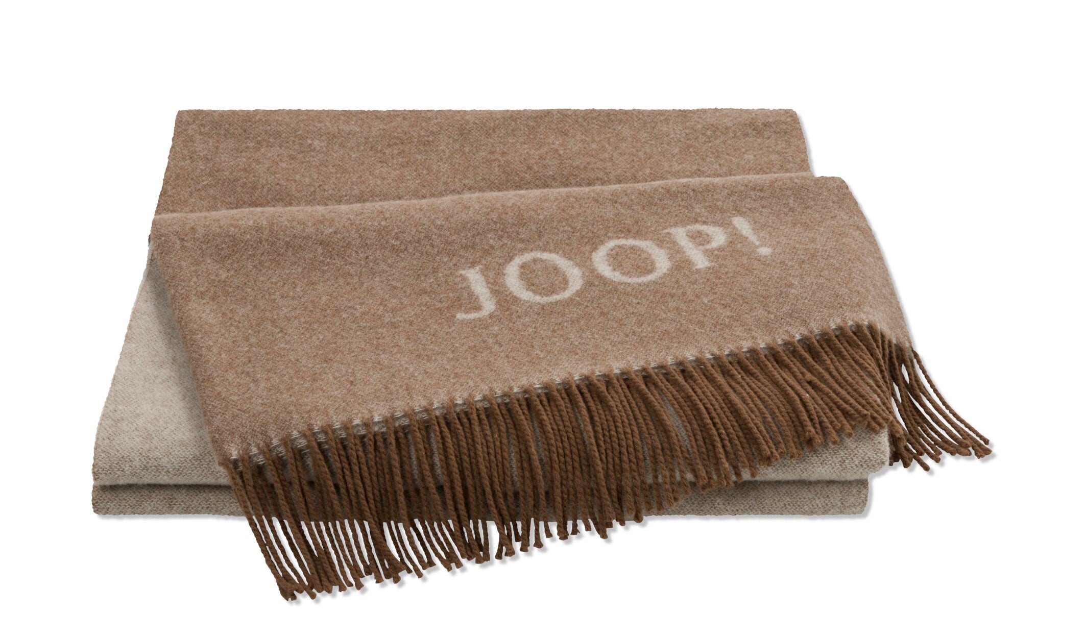 JOOP! FINE-DOUBLEFACE Plaid 130x180 cm, Taupe-Beige