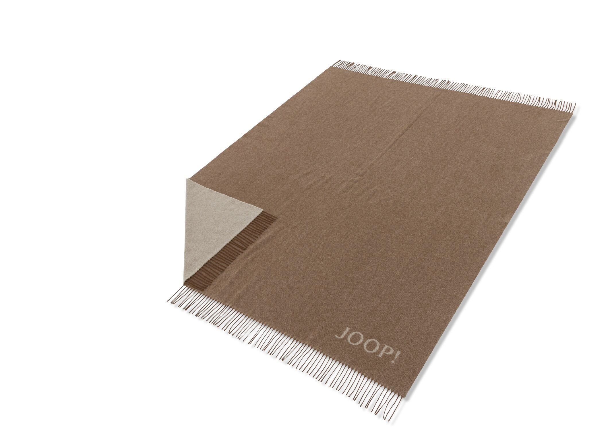 JOOP! FINE-DOUBLEFACE Plaid 130x180 cm, Taupe-Beige