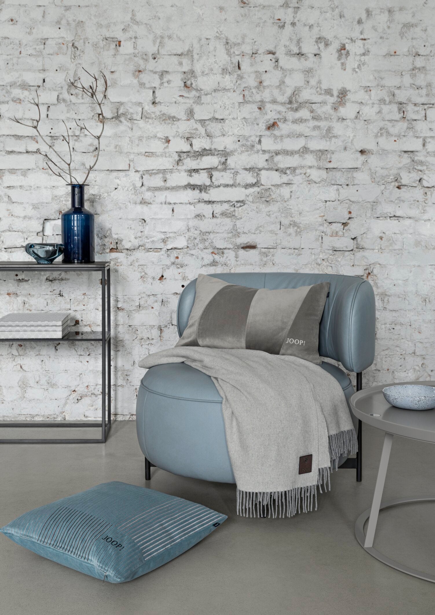 JOOP! FINE-ELEGANT Plaid 140x200 cm, Silber