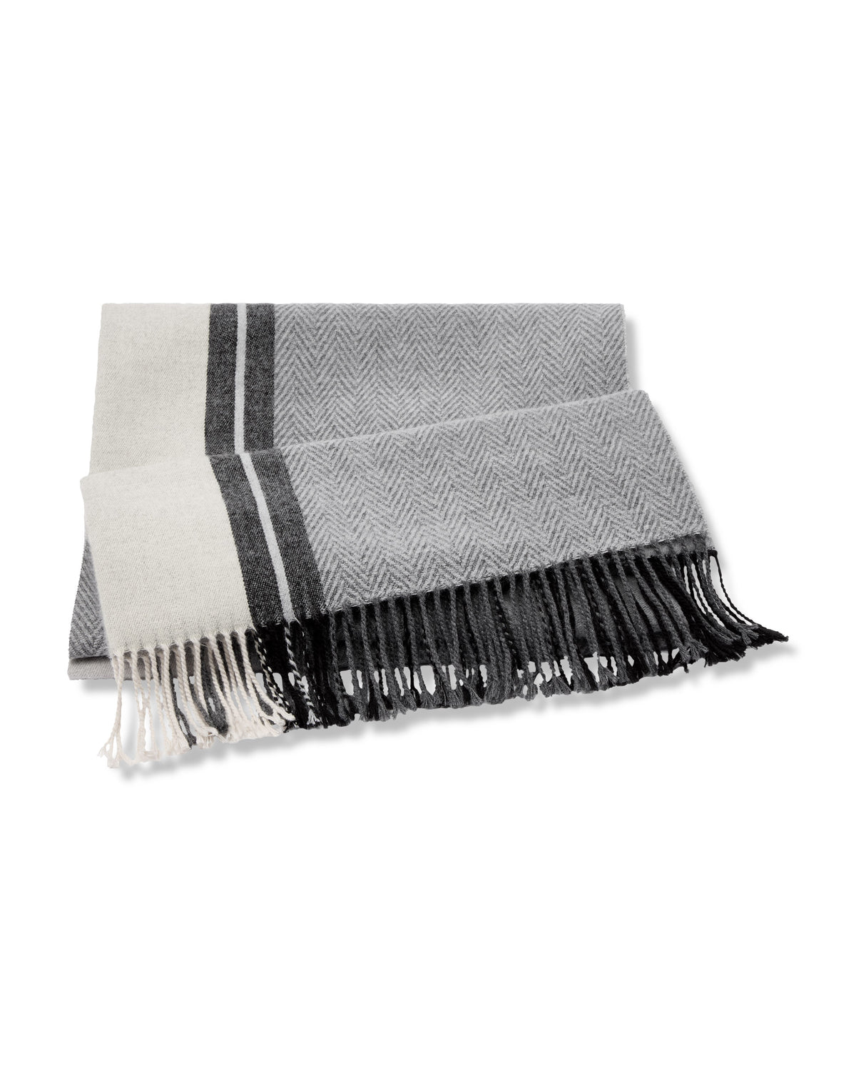 JOOP! FINE-HERRINGBONE Plaid 130x170 cm, Schwarz