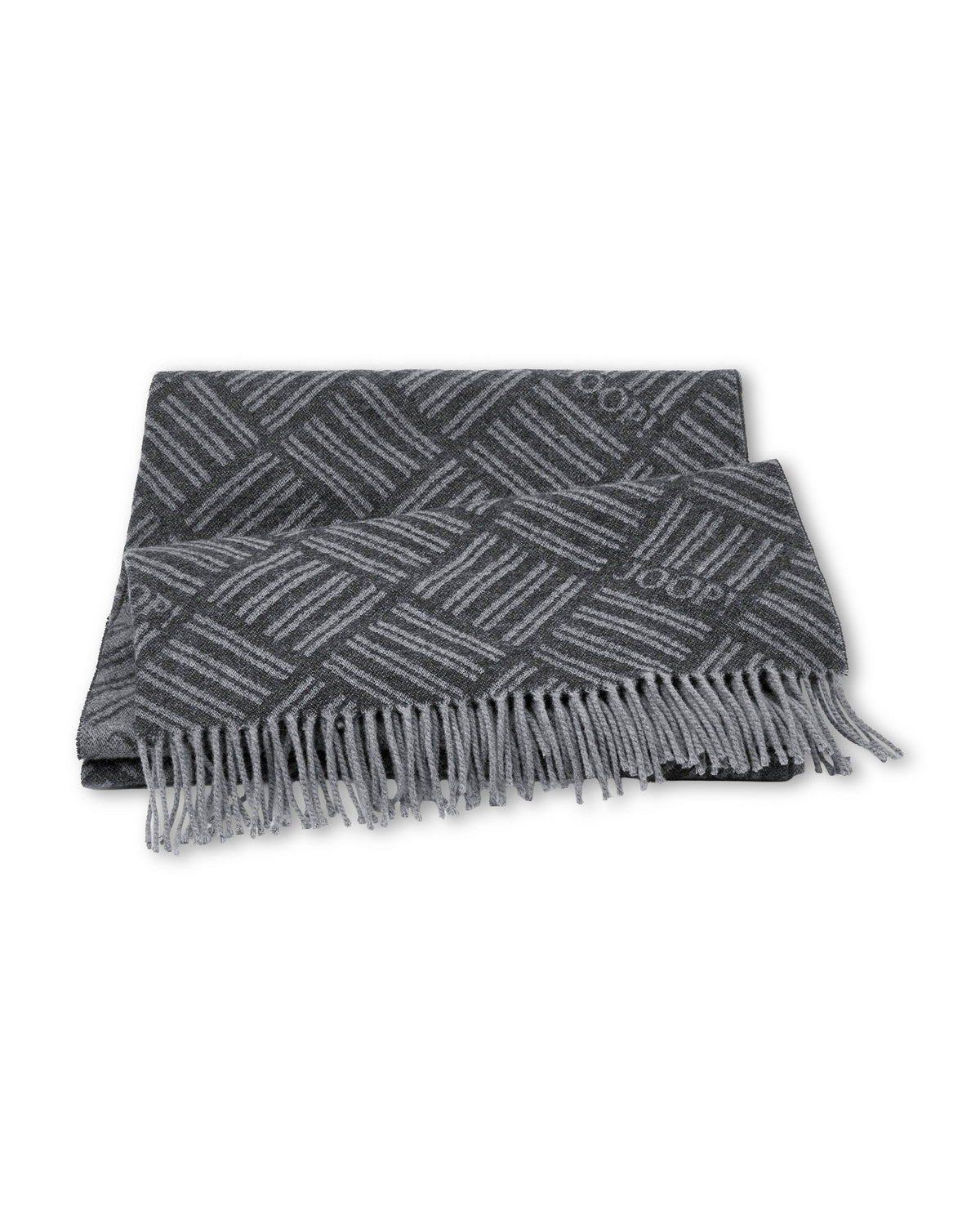 JOOP! FINE-MESHWORK Plaid 140x180 cm, Anthrazit-Grau