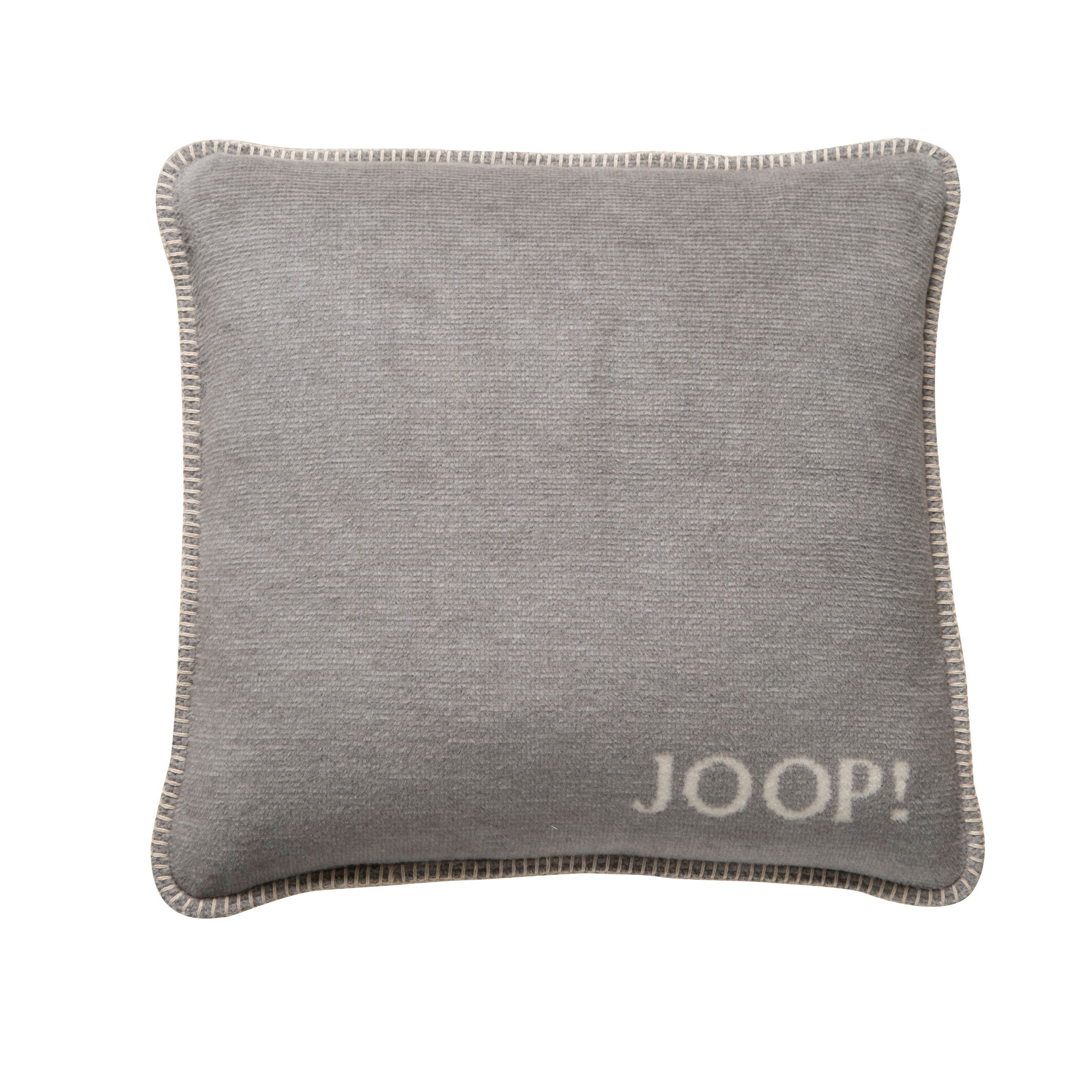 JOOP! MELANGE-DOUBLEFACE Kissen 50x50 cm, Silber-Natur