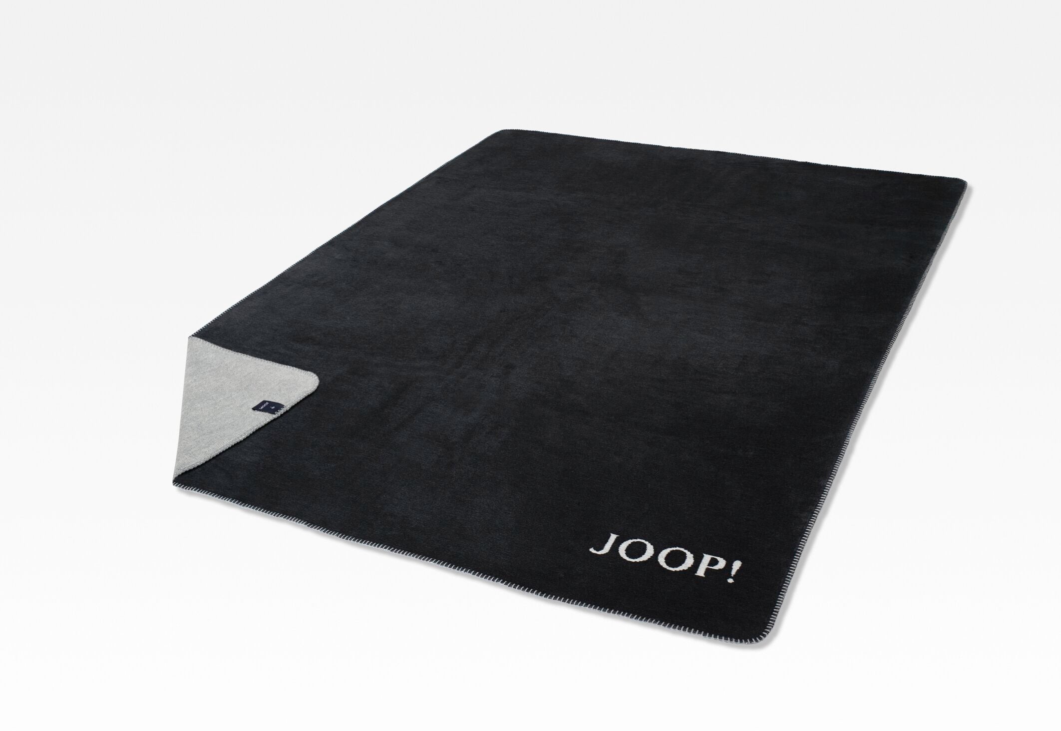 JOOP! MELANGE-DOUBLEFACE Wohndecke 150x200 cm, Anthrazit-Silber