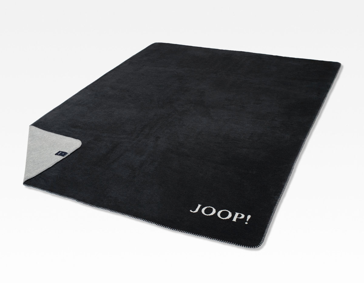 JOOP! MELANGE-DOUBLEFACE Wohndecke 150x200 cm, Anthrazit-Silber