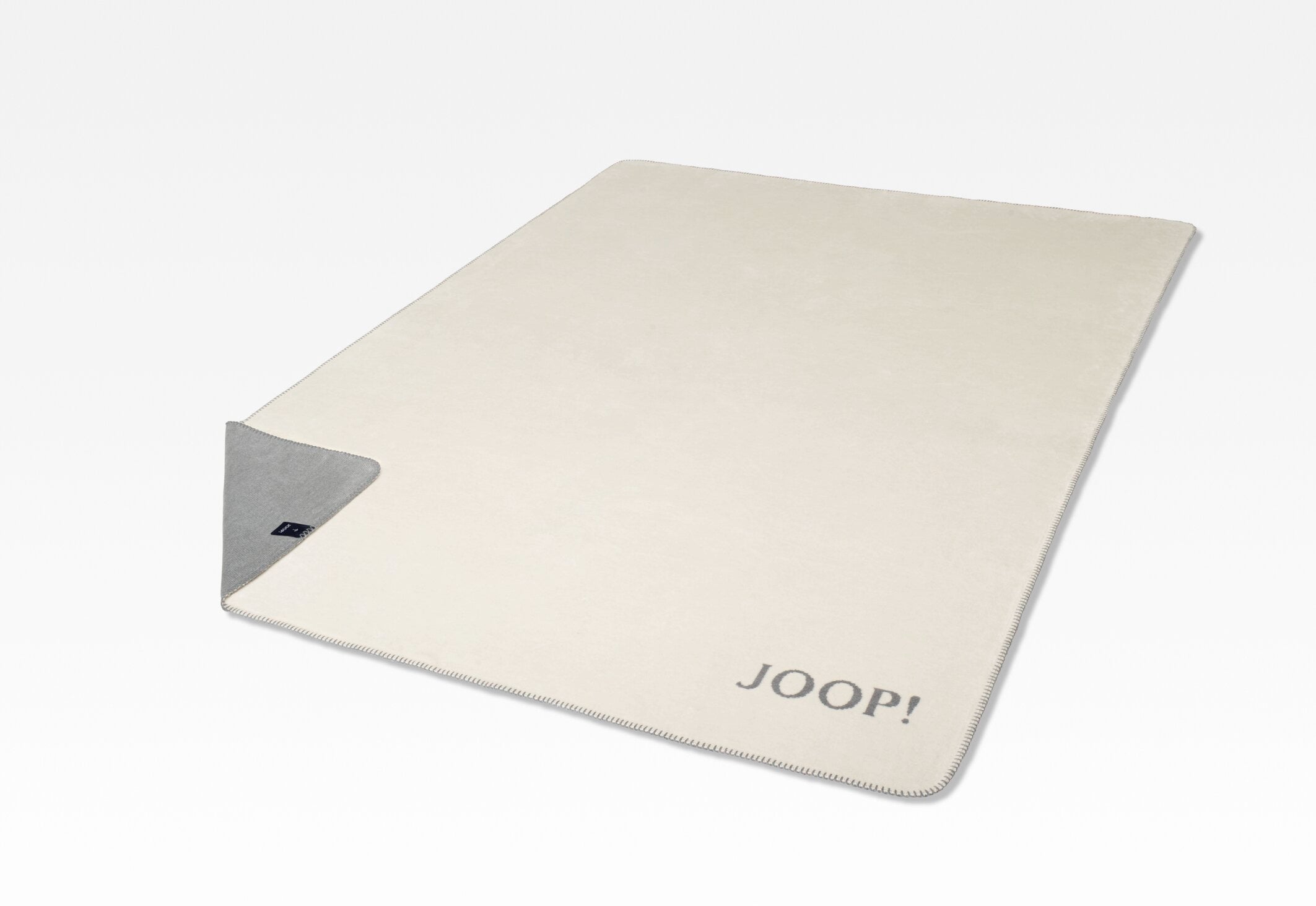 JOOP! MELANGE-DOUBLEFACE Wohndecke 150x200 cm, Natur-Silber