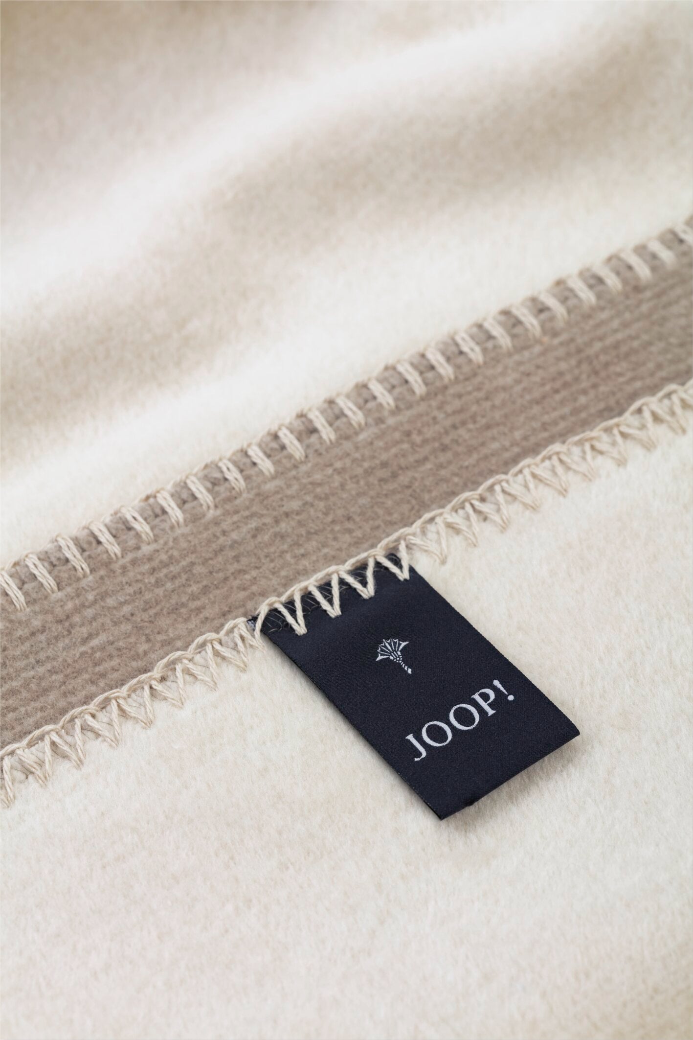 JOOP! MELANGE-DOUBLEFACE Wohndecke 150x200 cm, Stein-Natur