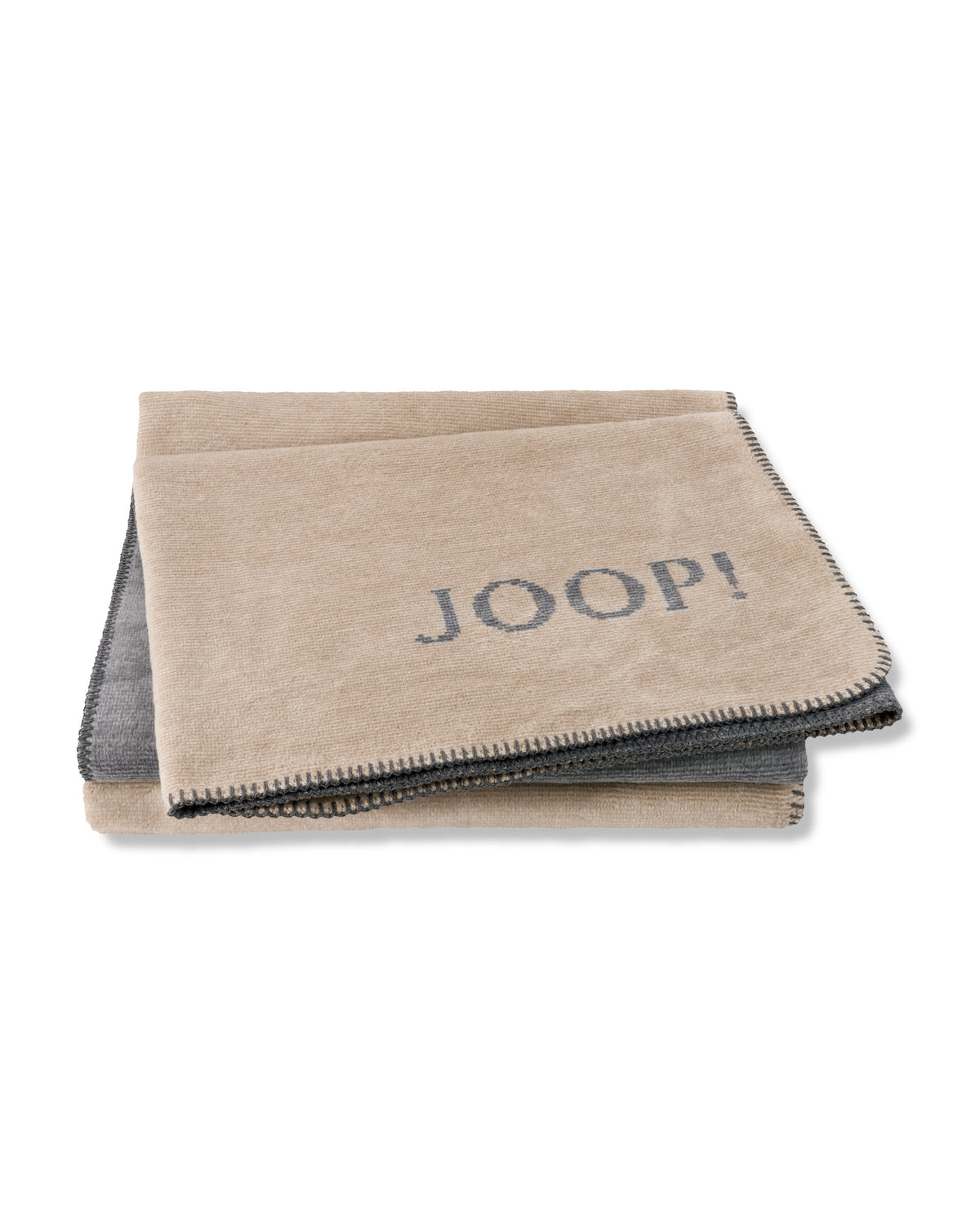 JOOP! MELANGE-DOUBLEFACE Wohndecke 150x200 cm, Sand-Stein