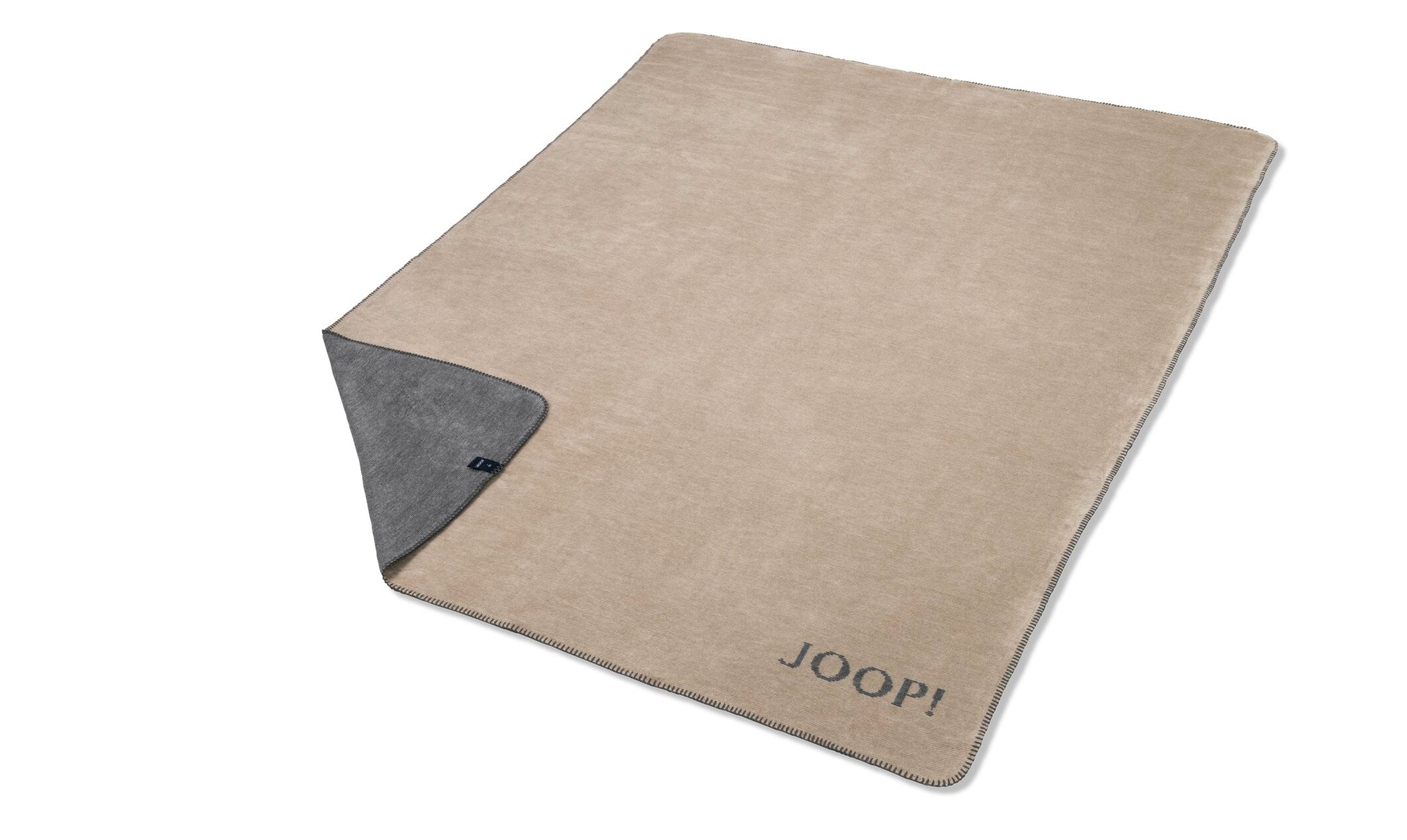 JOOP! MELANGE-DOUBLEFACE Wohndecke 150x200 cm, Sand-Stein