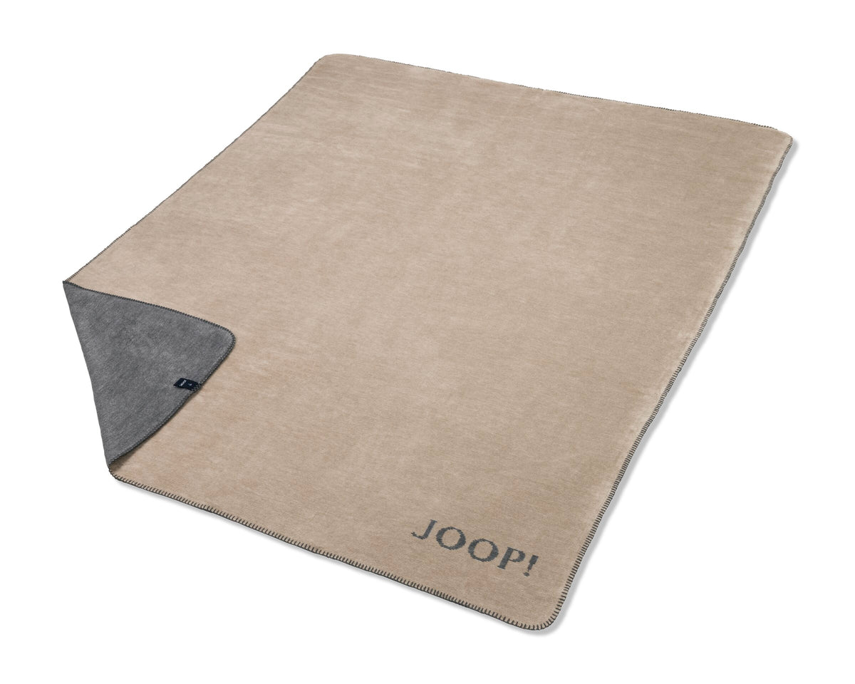 JOOP! MELANGE-DOUBLEFACE Wohndecke 150x200 cm, Sand-Stein