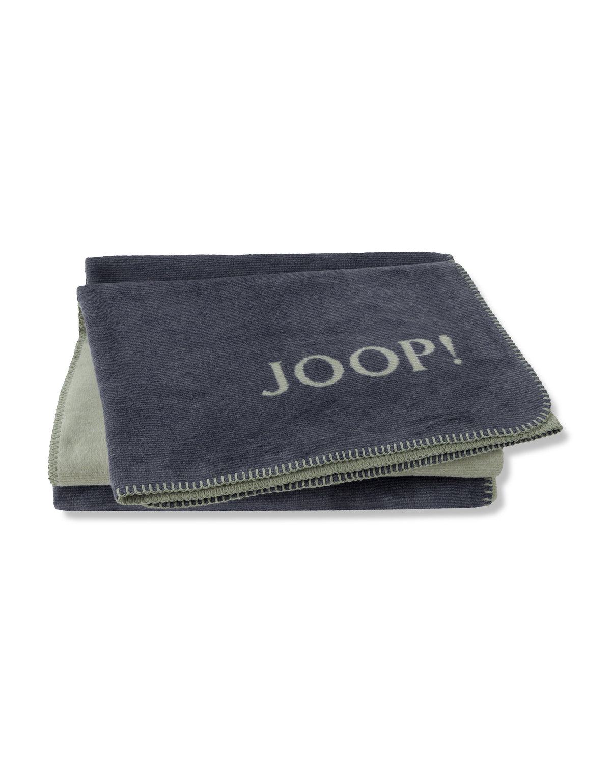 JOOP! MELANGE-DOUBLEFACE Wohndecke 150x200 cm, Navy-Oliv