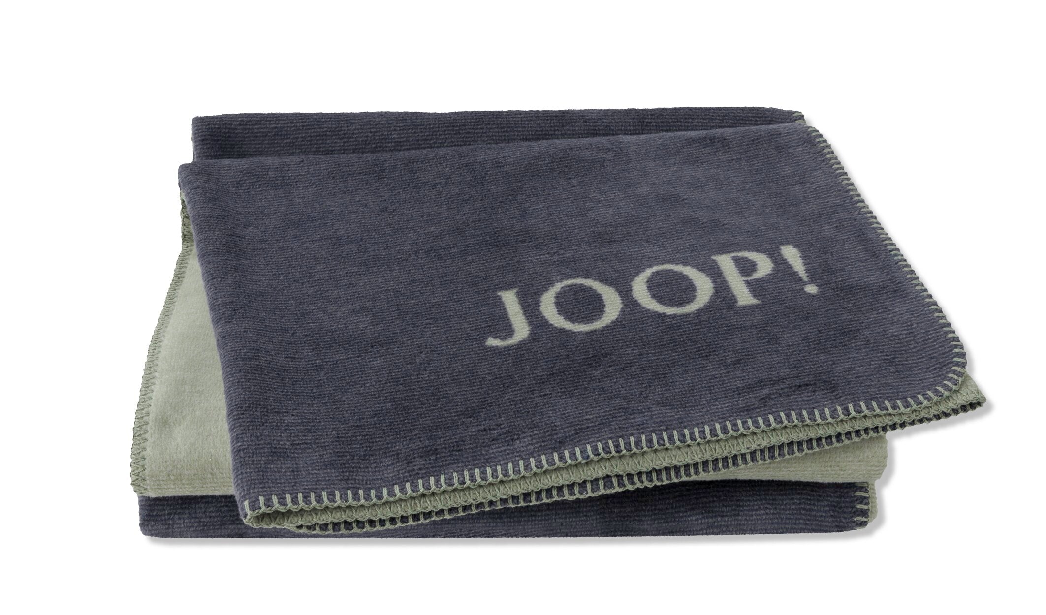 JOOP! MELANGE-DOUBLEFACE Wohndecke 150x200 cm, Navy-Oliv
