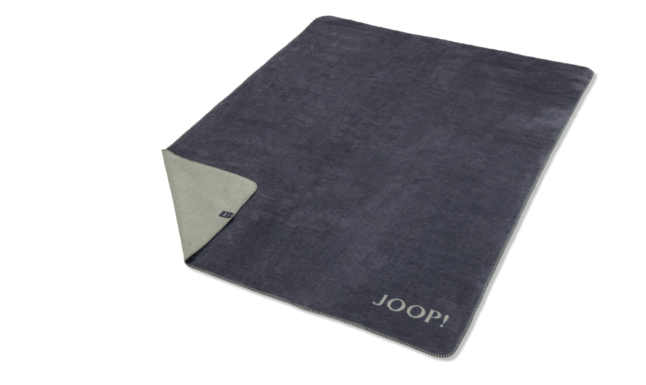 JOOP! MELANGE-DOUBLEFACE Wohndecke 150x200 cm, Navy-Oliv