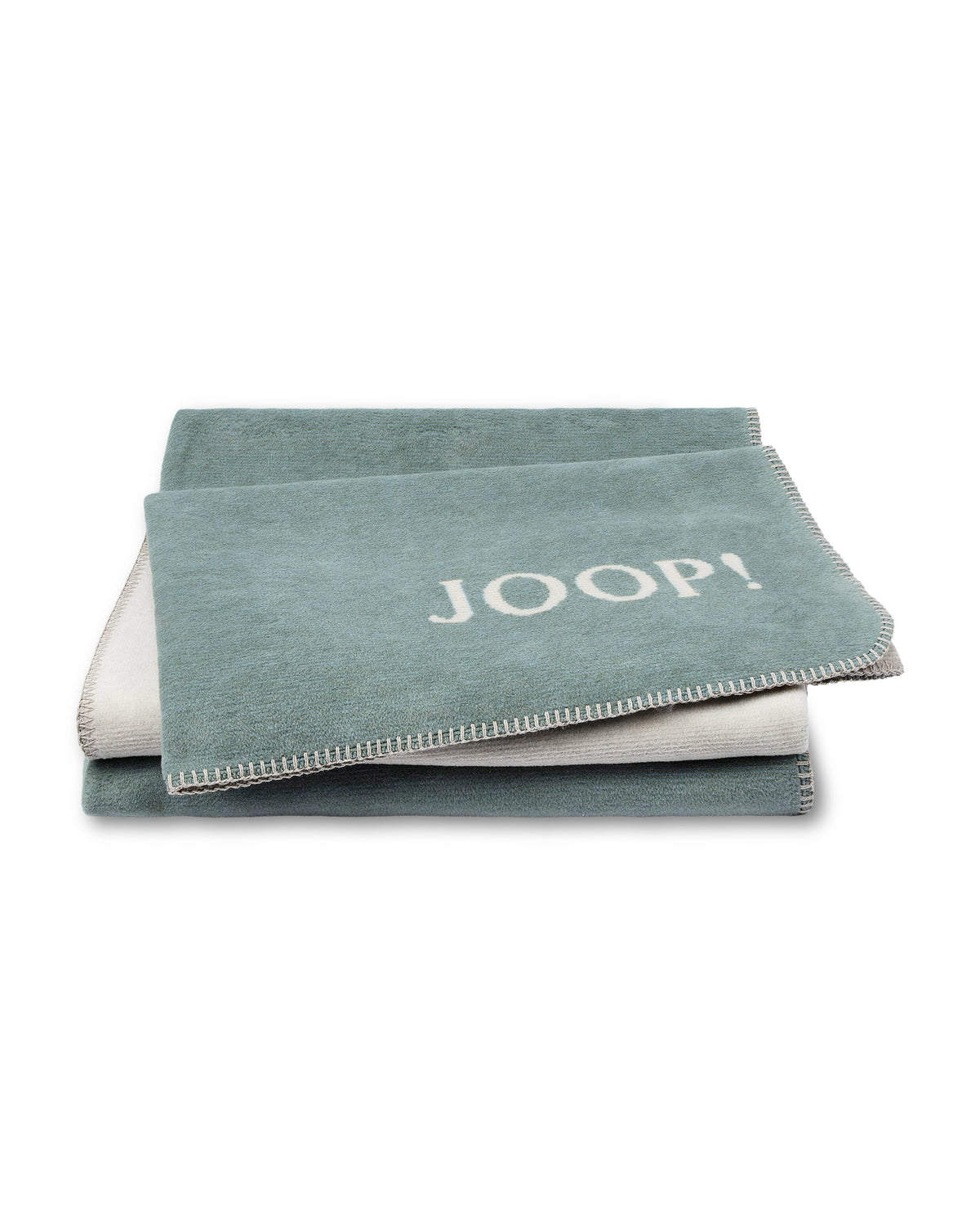 JOOP! MELANGE-DOUBLEFACE Wohndecke 150x200 cm, Emerald-Natur