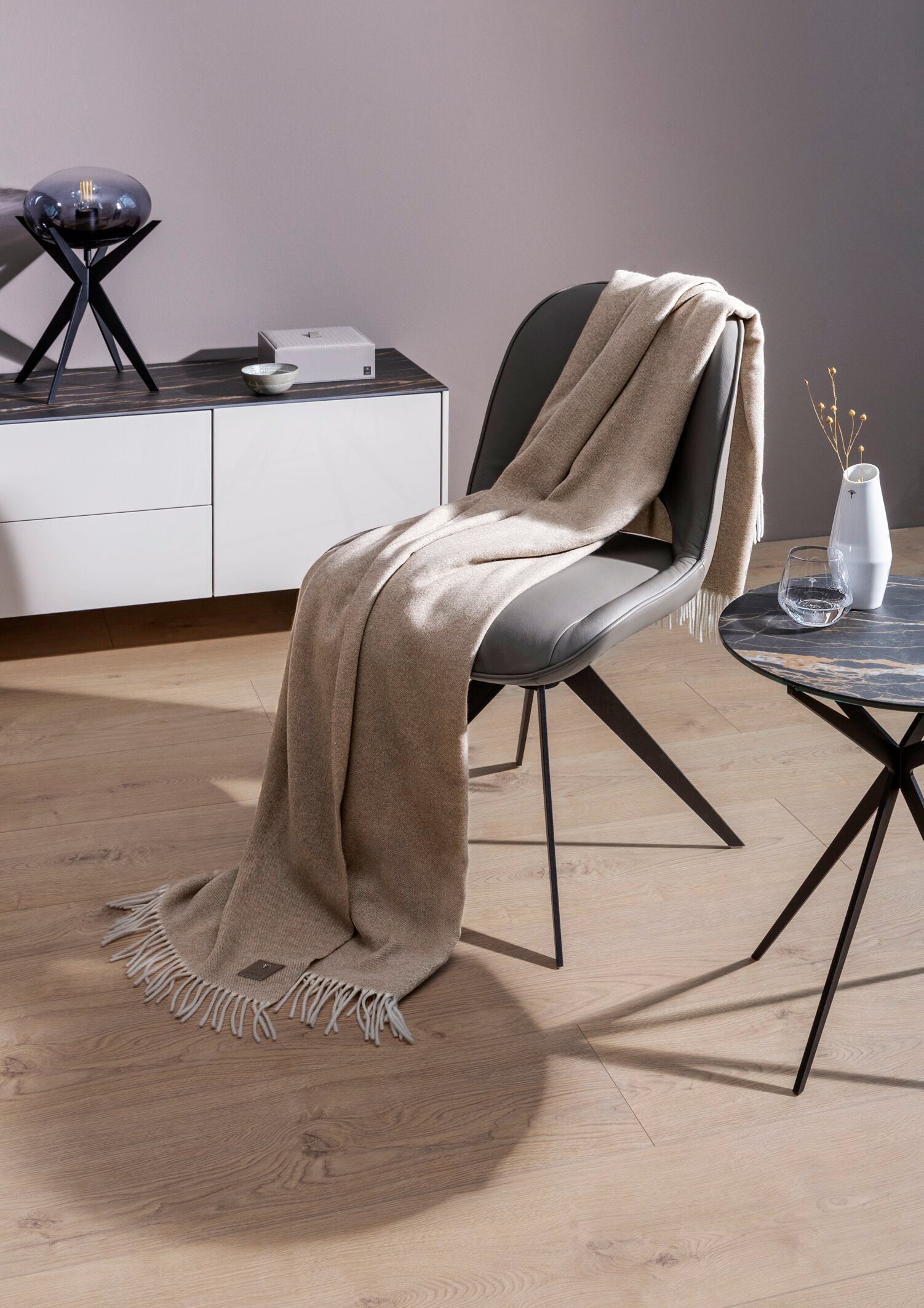 JOOP! NOBLE Plaid 140x200, Natur