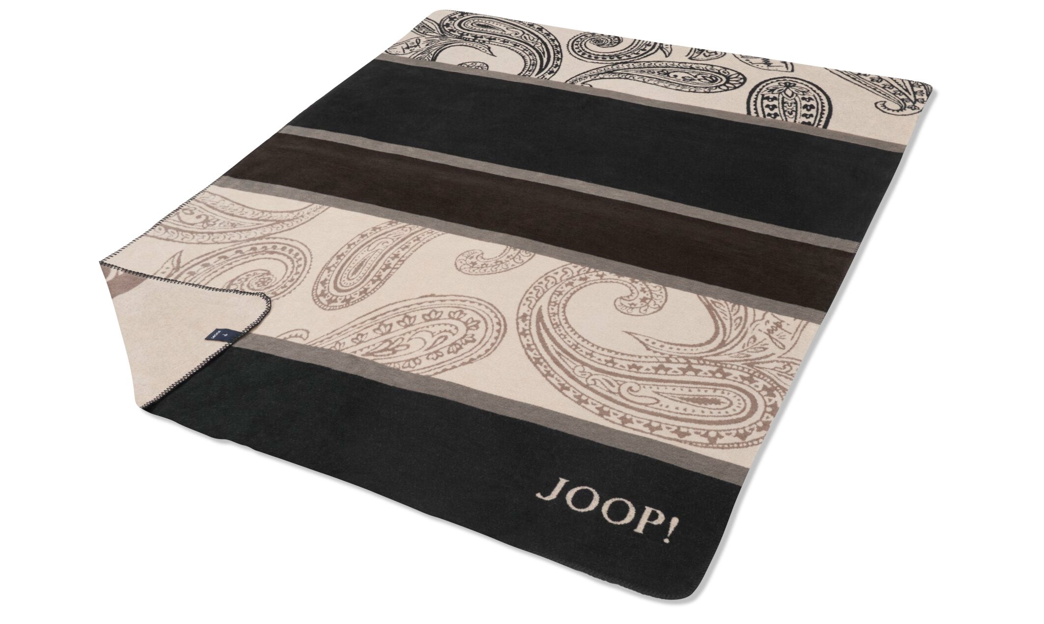 JOOP! PAISLEY STRIPES Wohndecke 150x200 cm, Schwarz