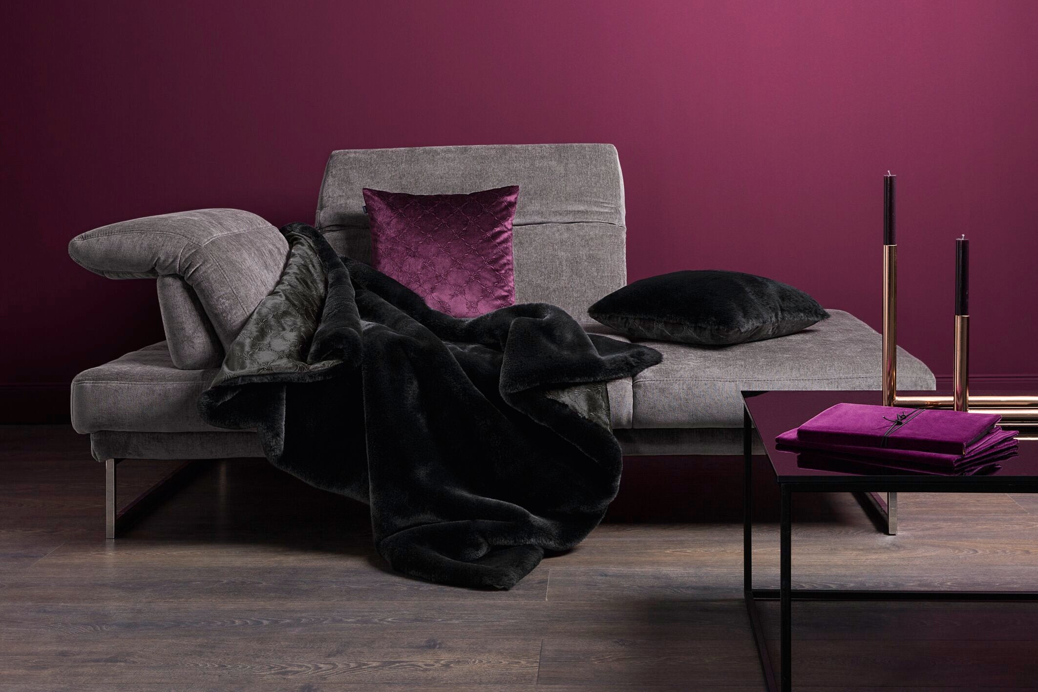 JOOP! SMOOTH Plaid, 130x170 cm, Schwarz