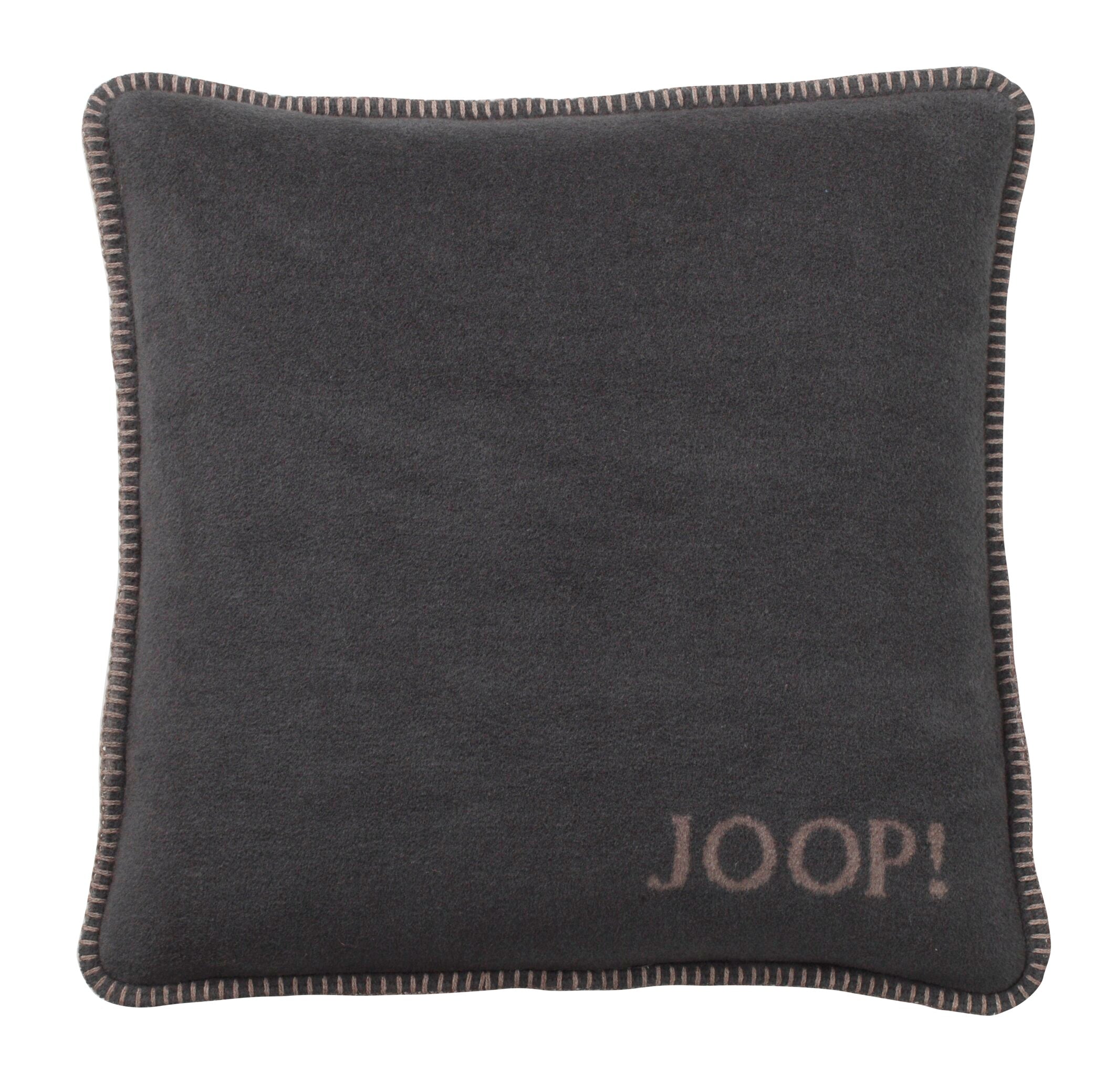 JOOP! UNI-DOUBLEFACE Kissen 50x50 cm, Anthrazit-Taupe