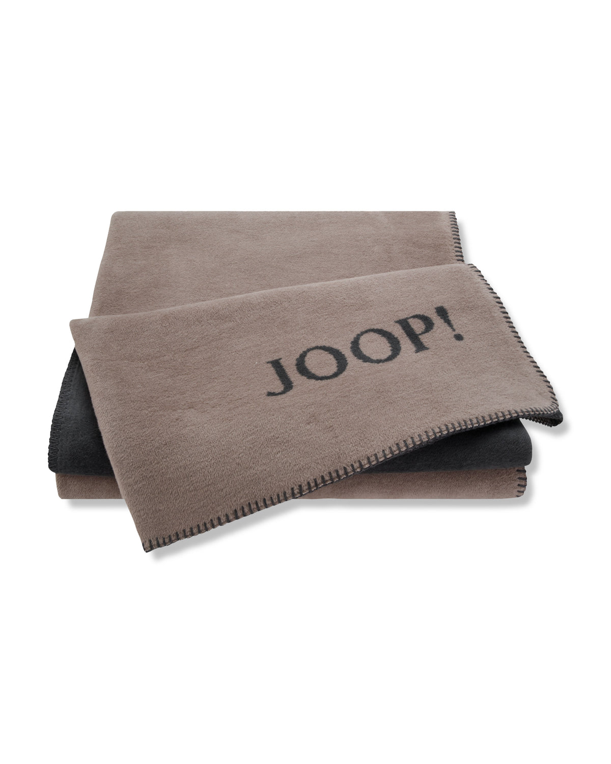 JOOP! UNI-DOUBLEFACE Wohndecke 150x200 cm, Taupe-Anthrazit
