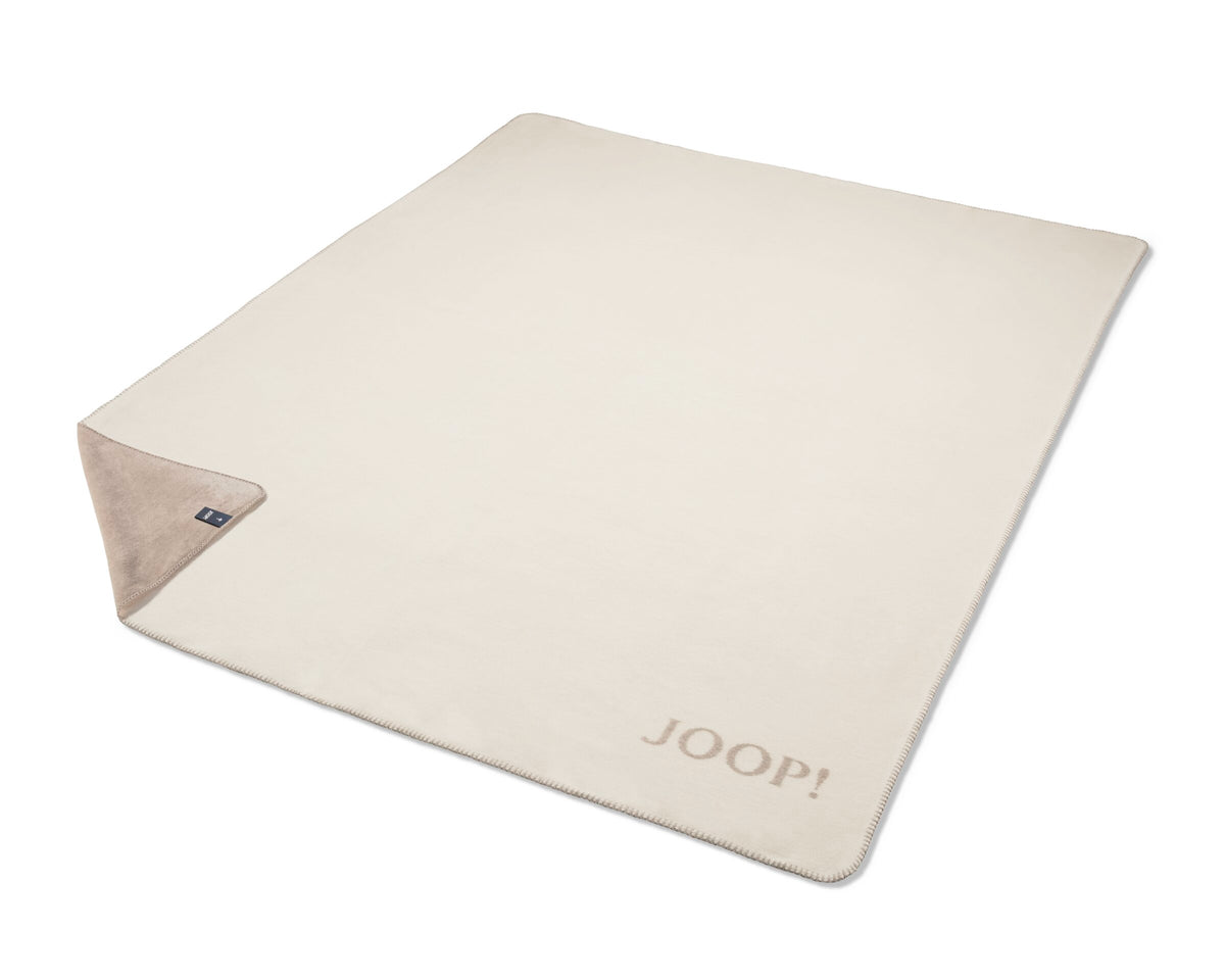 JOOP! UNI-DOUBLEFACE Wohndecke 150x200 cm, Ecru-Feder