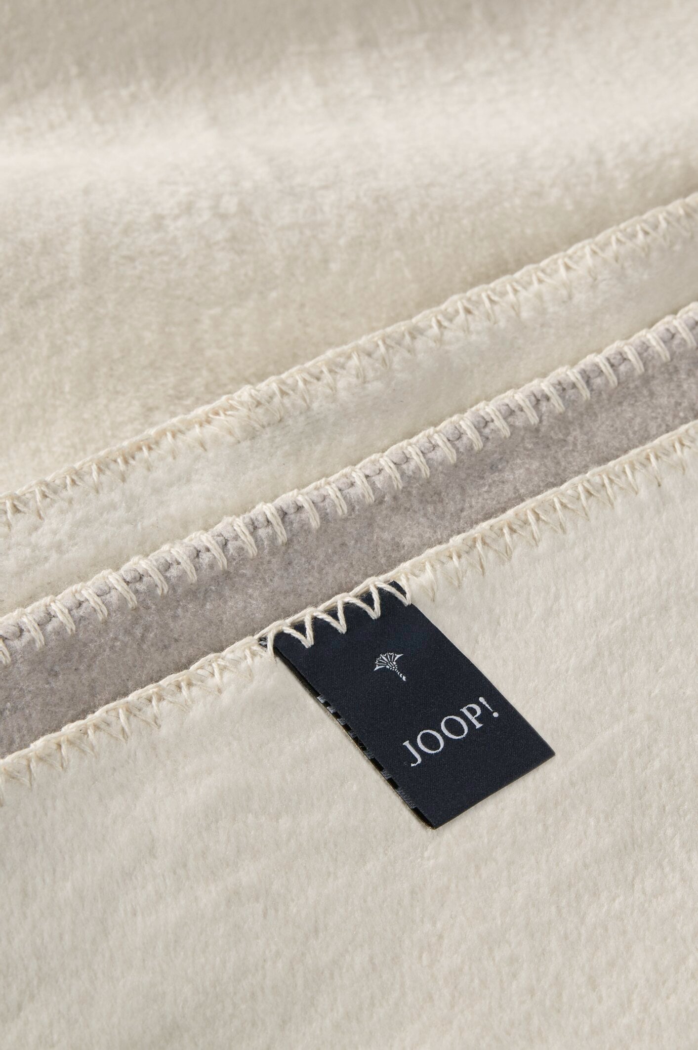 JOOP! UNI-DOUBLEFACE Wohndecke 150x200 cm, Rauch-Ecru