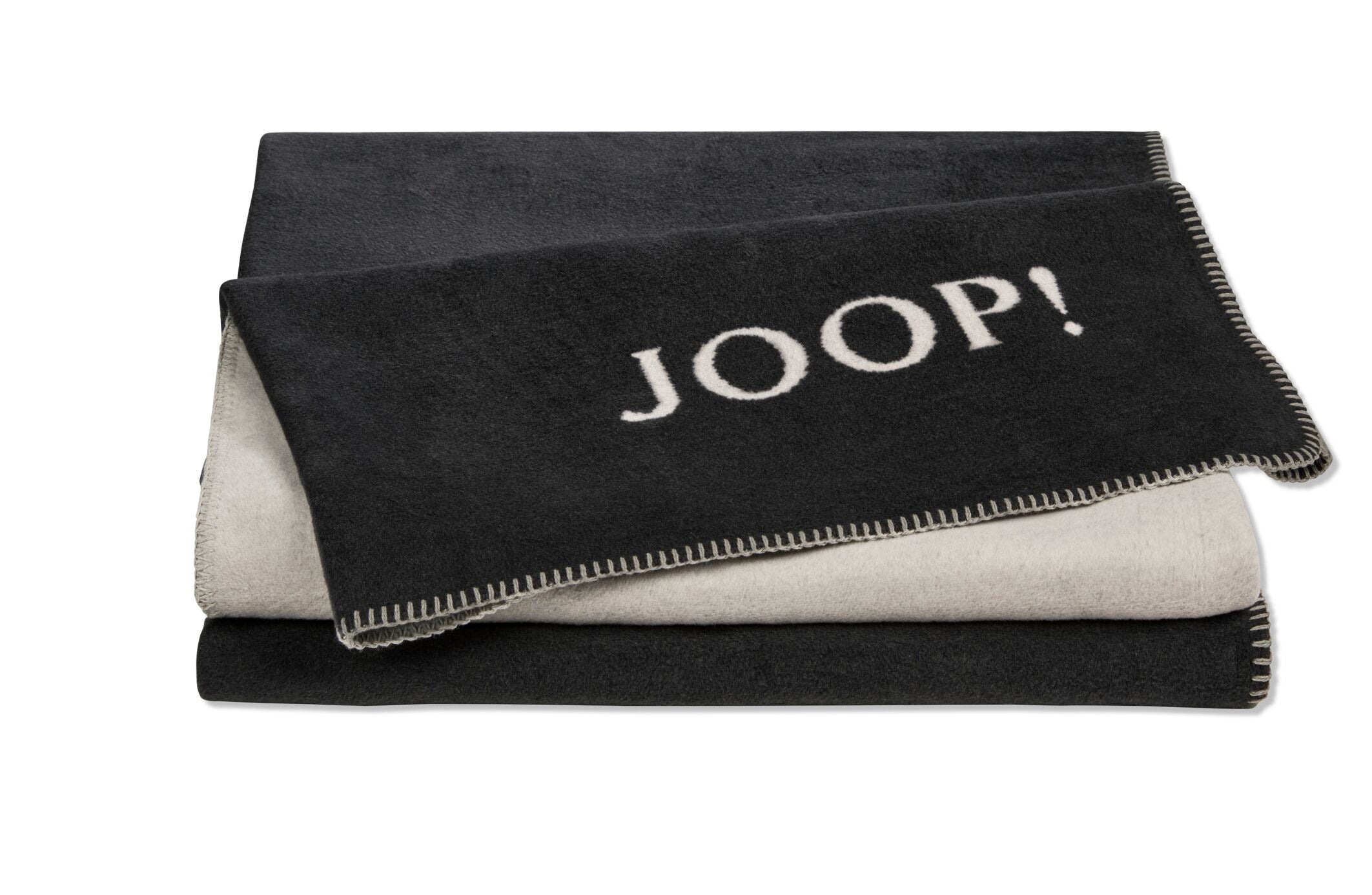 JOOP! UNI-DOUBLEFACE Wohndecke 150x200 cm, Anthrazit-Ash