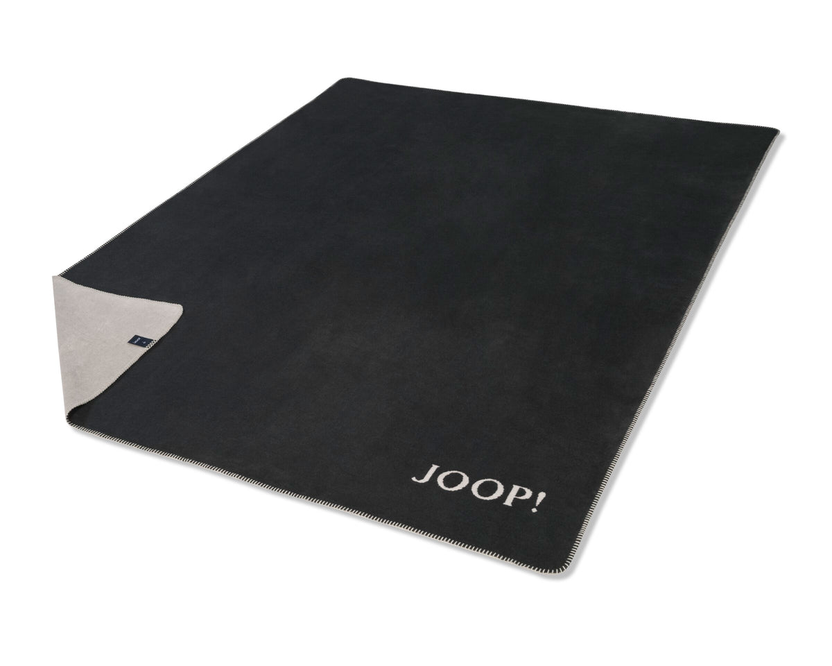 JOOP! UNI-DOUBLEFACE Wohndecke 150x200 cm, Anthrazit-Ash