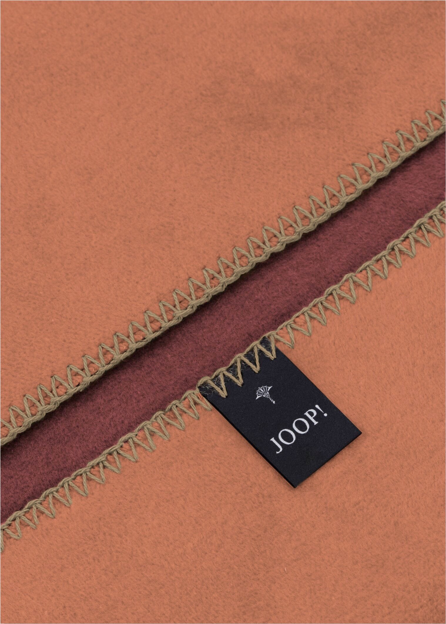 JOOP! UNI-DOUBLEFACE Wohndecke 150x200 cm, Granat-Kupfer