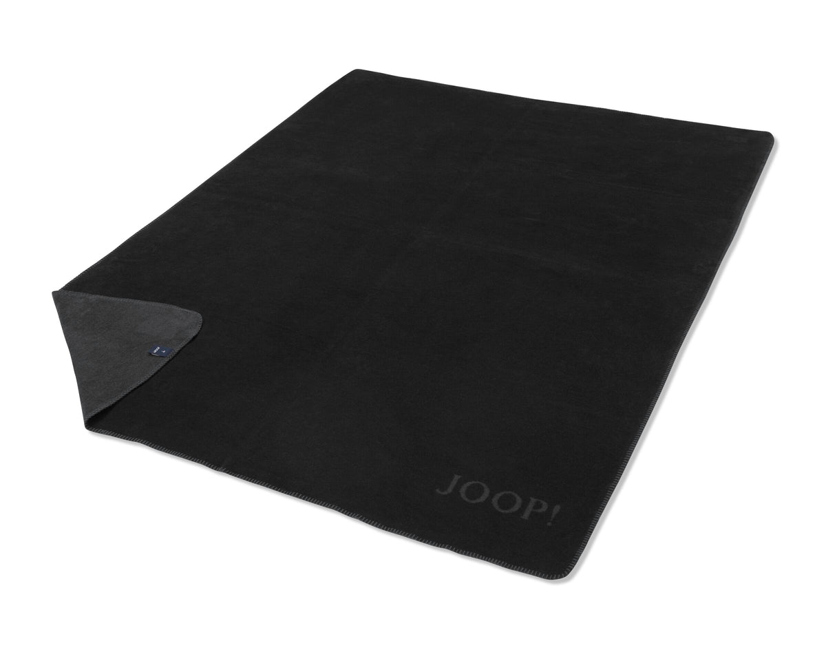 JOOP! UNI-DOUBLEFACE Wohndecke 150x200 cm, Schwarz-Anthrazit