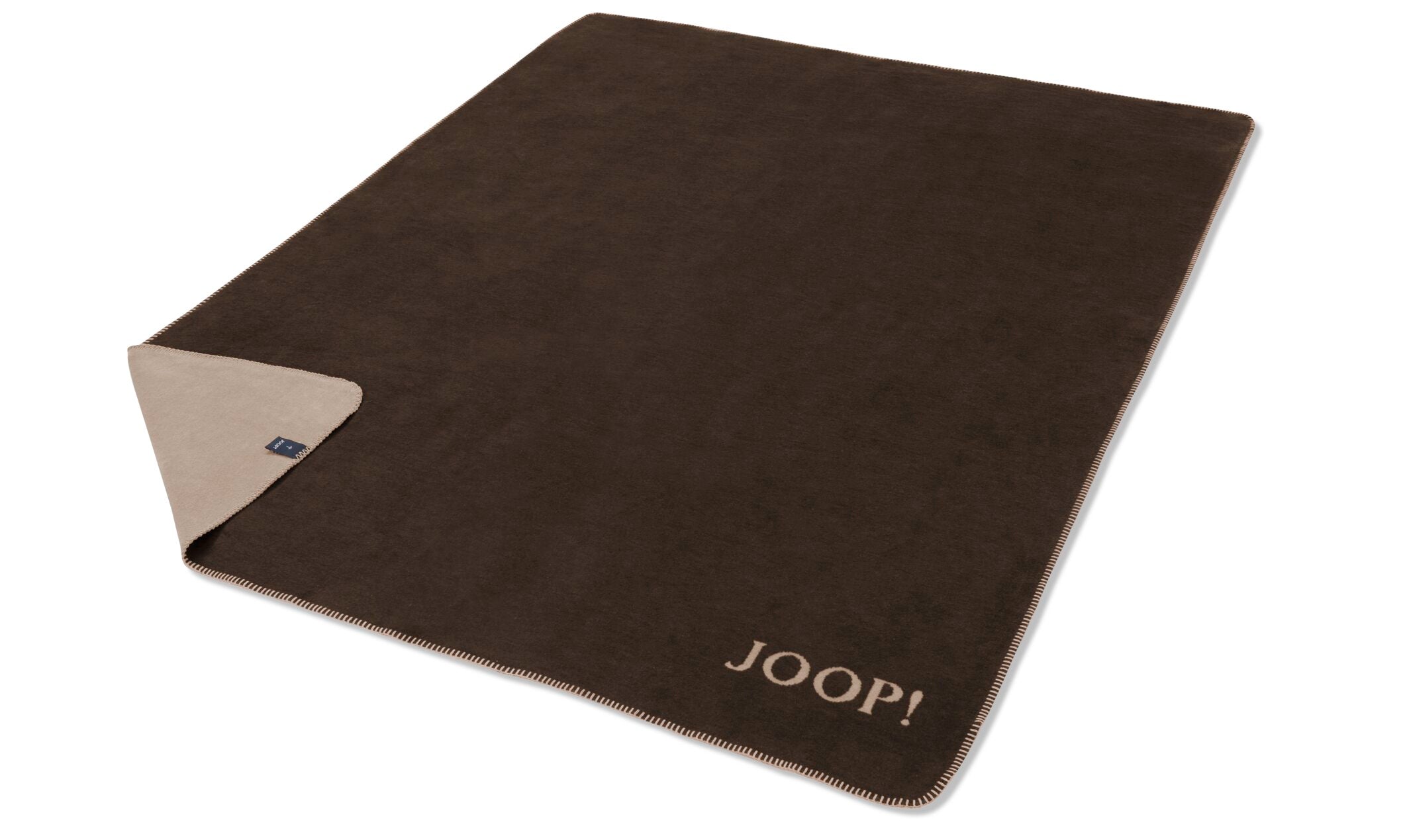 JOOP! UNI-DOUBLEFACE Wohndecke 150x200 cm, Mokka-Taupe