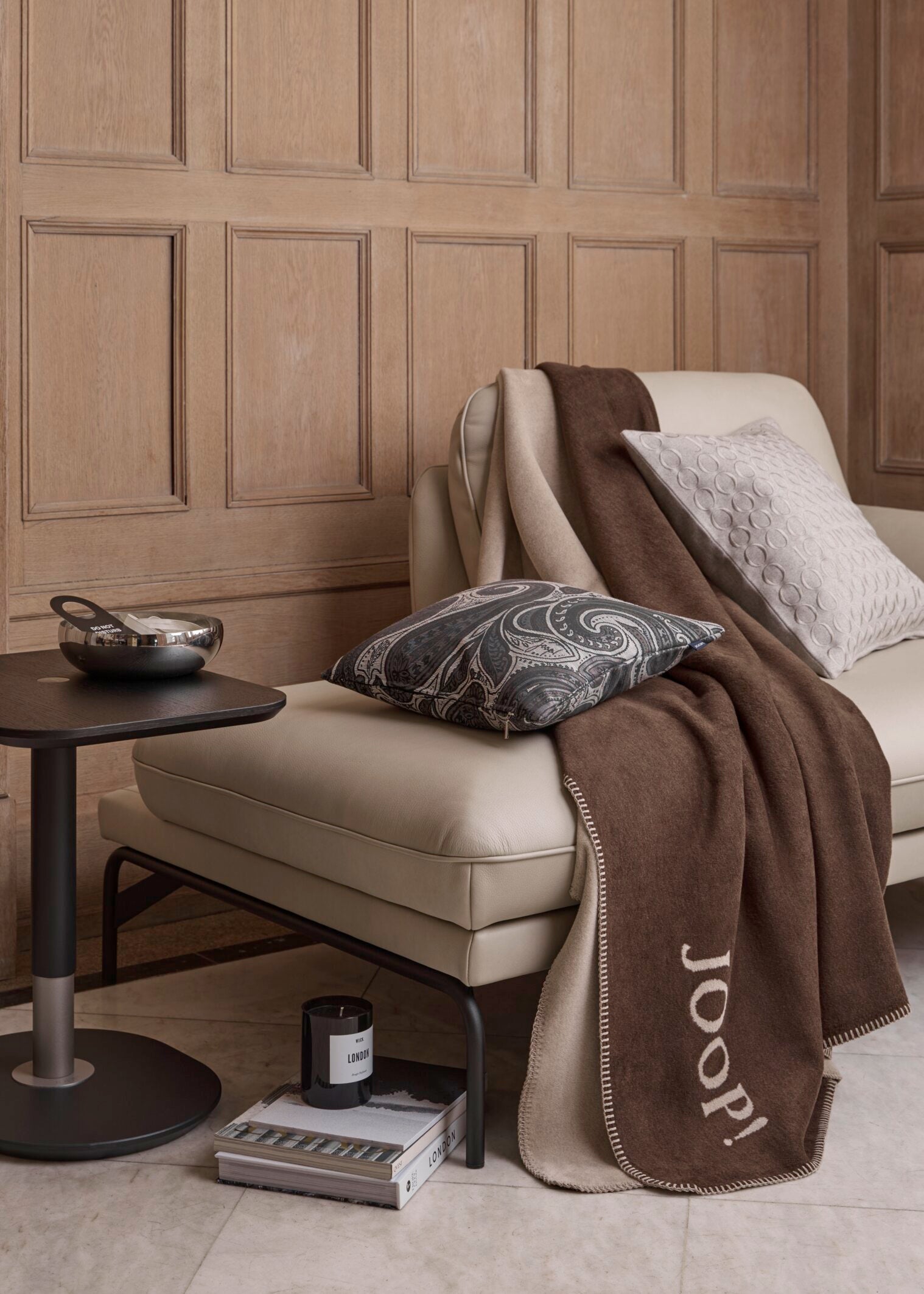 JOOP! UNI-DOUBLEFACE Wohndecke 150x200 cm, Mokka-Taupe