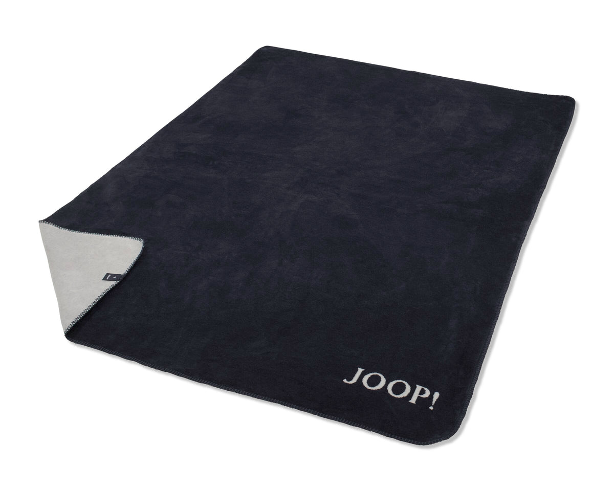 JOOP! UNI-DOUBLEFACE Wohndecke 150x200 cm, Marine-Rauch