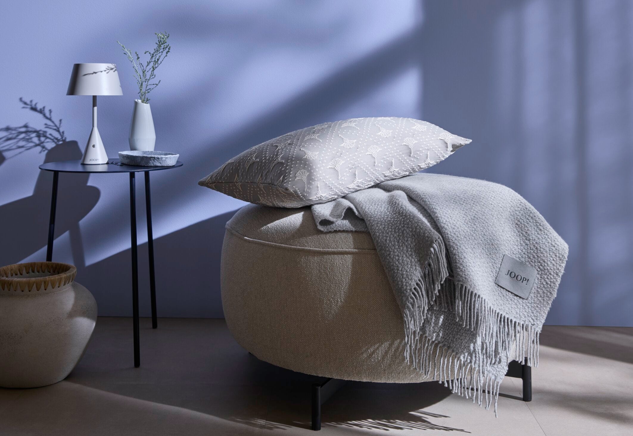 JOOP! CORNFLOWER CHARM Zierkissenhülle 40x40 cm, Silber