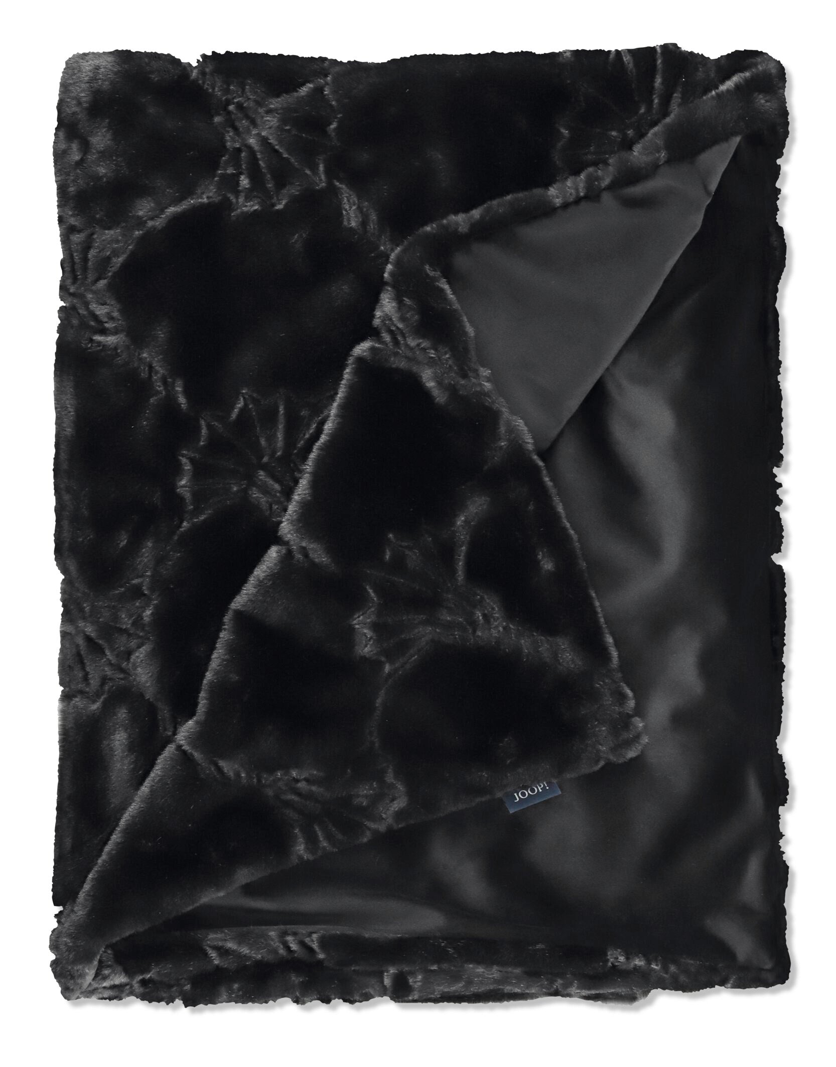 JOOP! COZY CORNFLOWER Plaid 130x170 cm, Schwarz