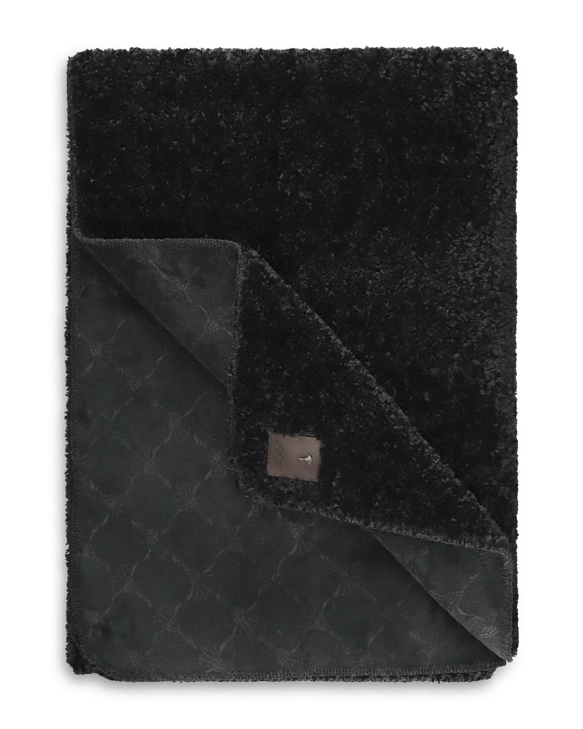 JOOP! CURLY Plaid 140x200 cm, Schwarz