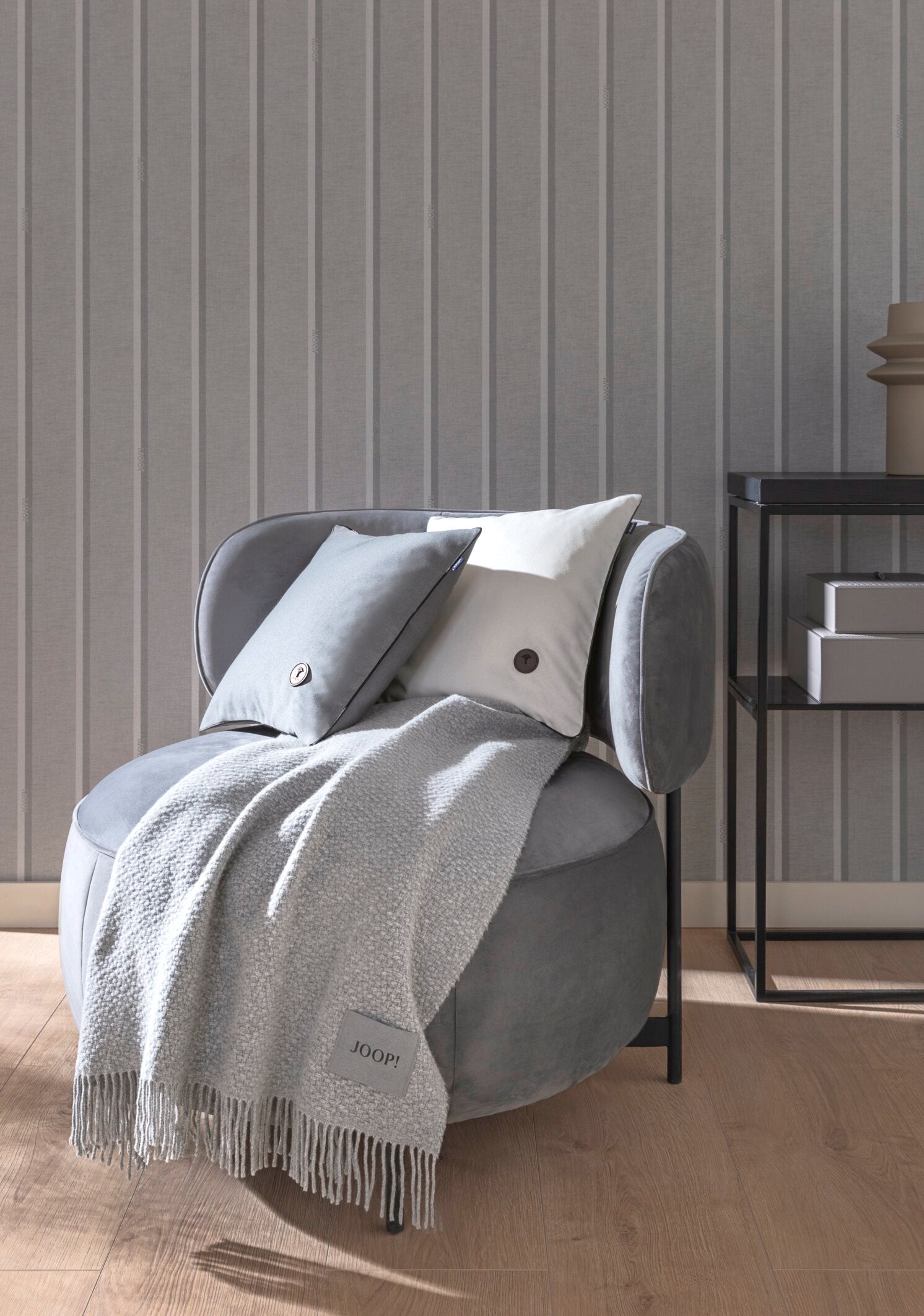 JOOP! ESSENTIAL Zierkissenhülle 40x40 cm, Anthrazit