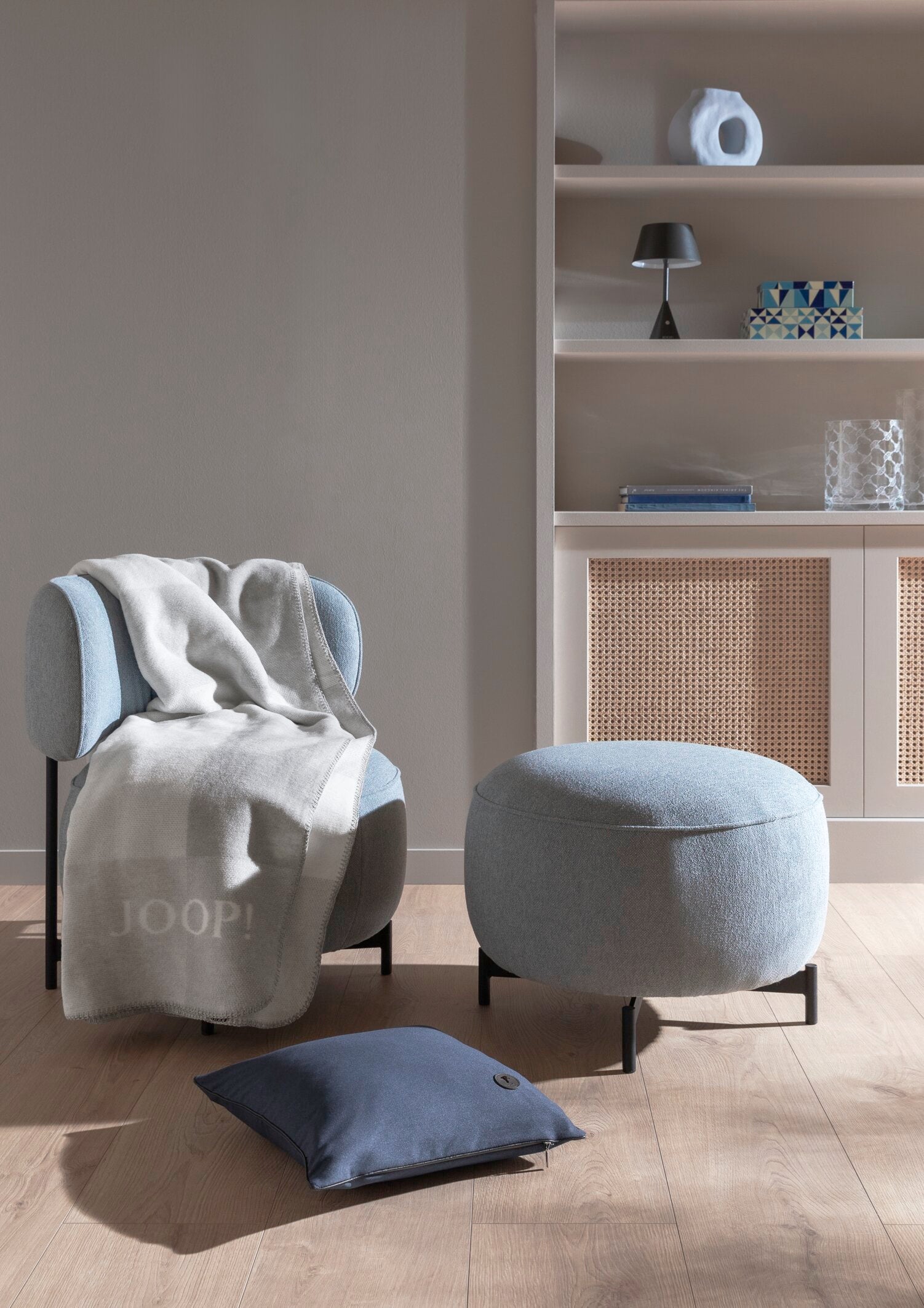 JOOP! ESSENTIAL Zierkissenhülle 40x40 cm, Marine