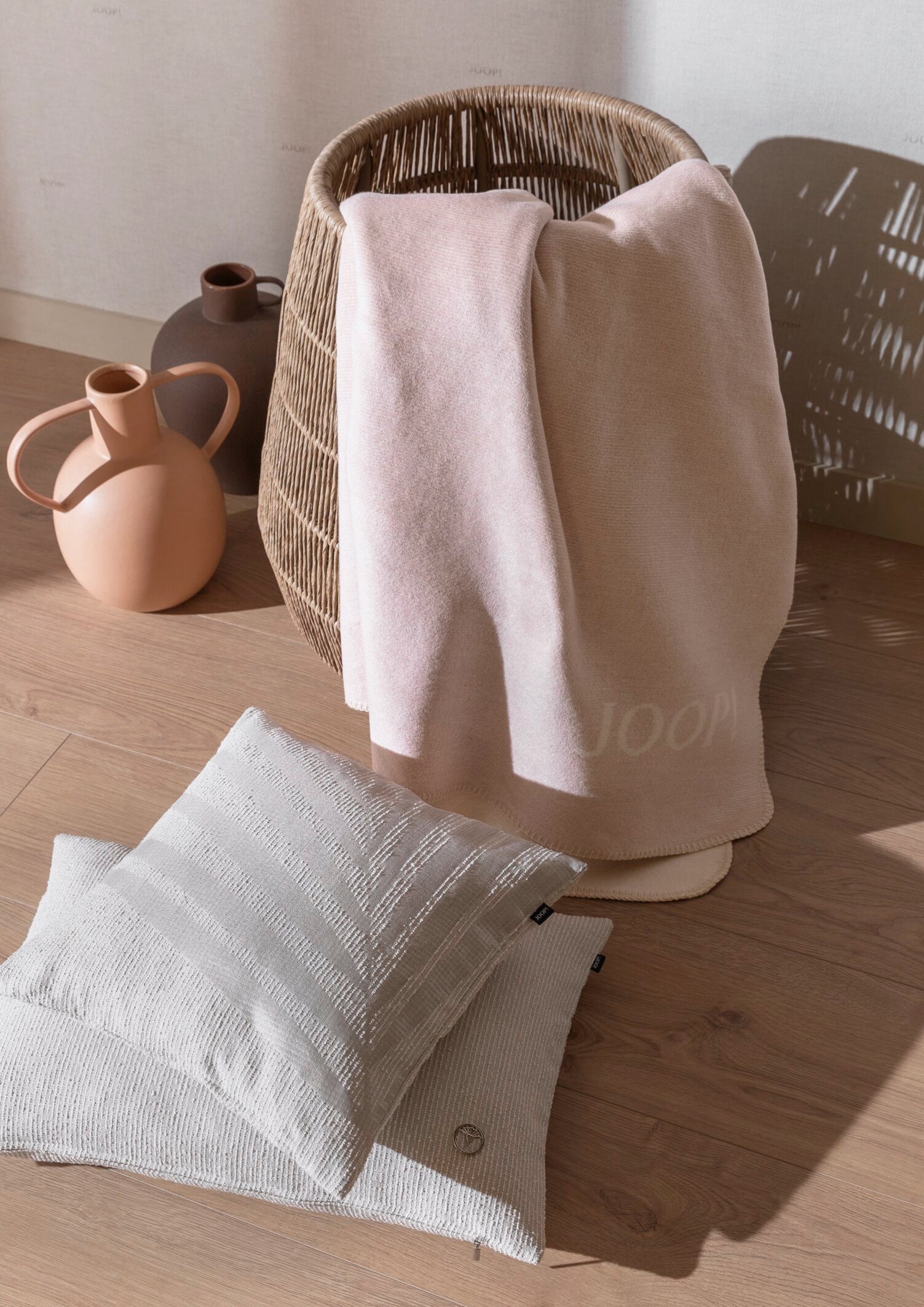 JOOP! LEAF Zierkissenhülle 40x40 cm, Creme